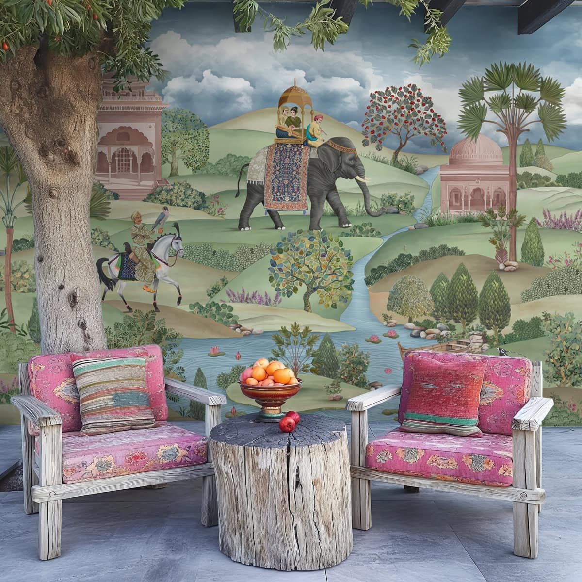 Indian Wallpaper Room Design Gallery 999STORE Royal Rajasthani Mughal