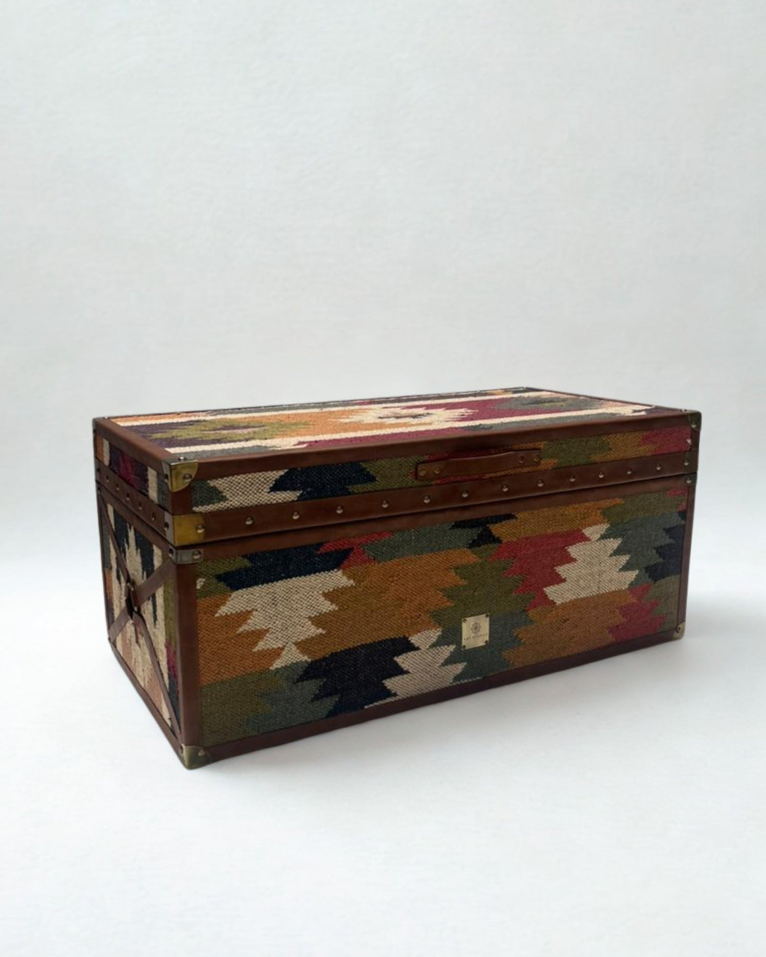 Aurum Kilim & Leather Trunk