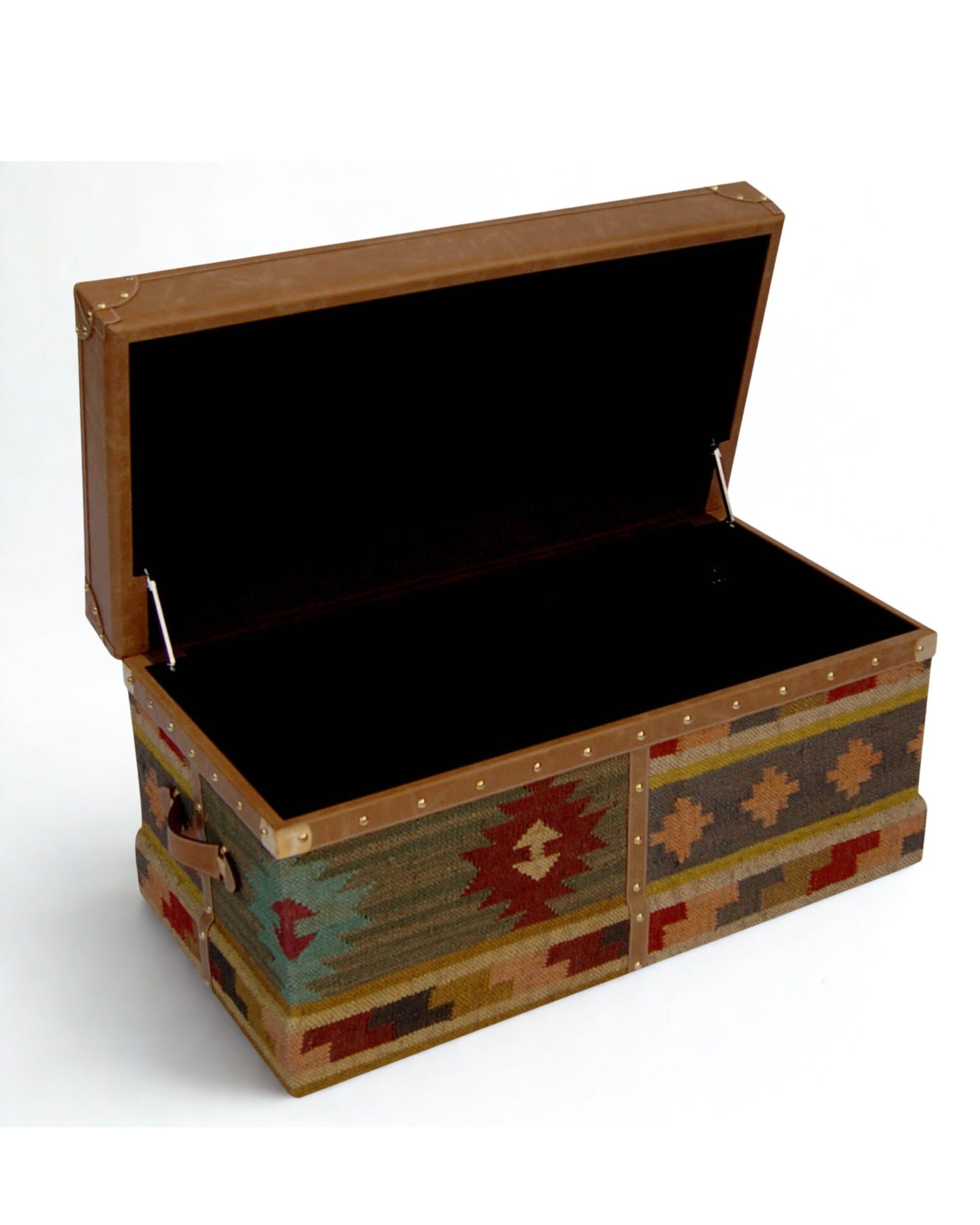 BIKANER TRUNK - KILIM AND LEATHER