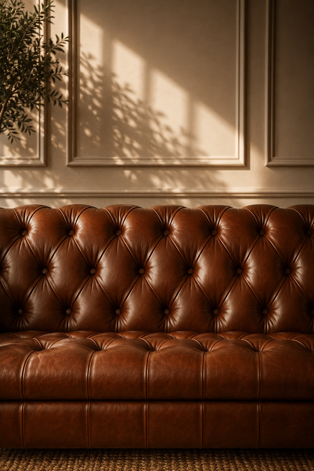 Brighton tufted leather sofa by Art Avenue, handmade to order — image 6 of 6