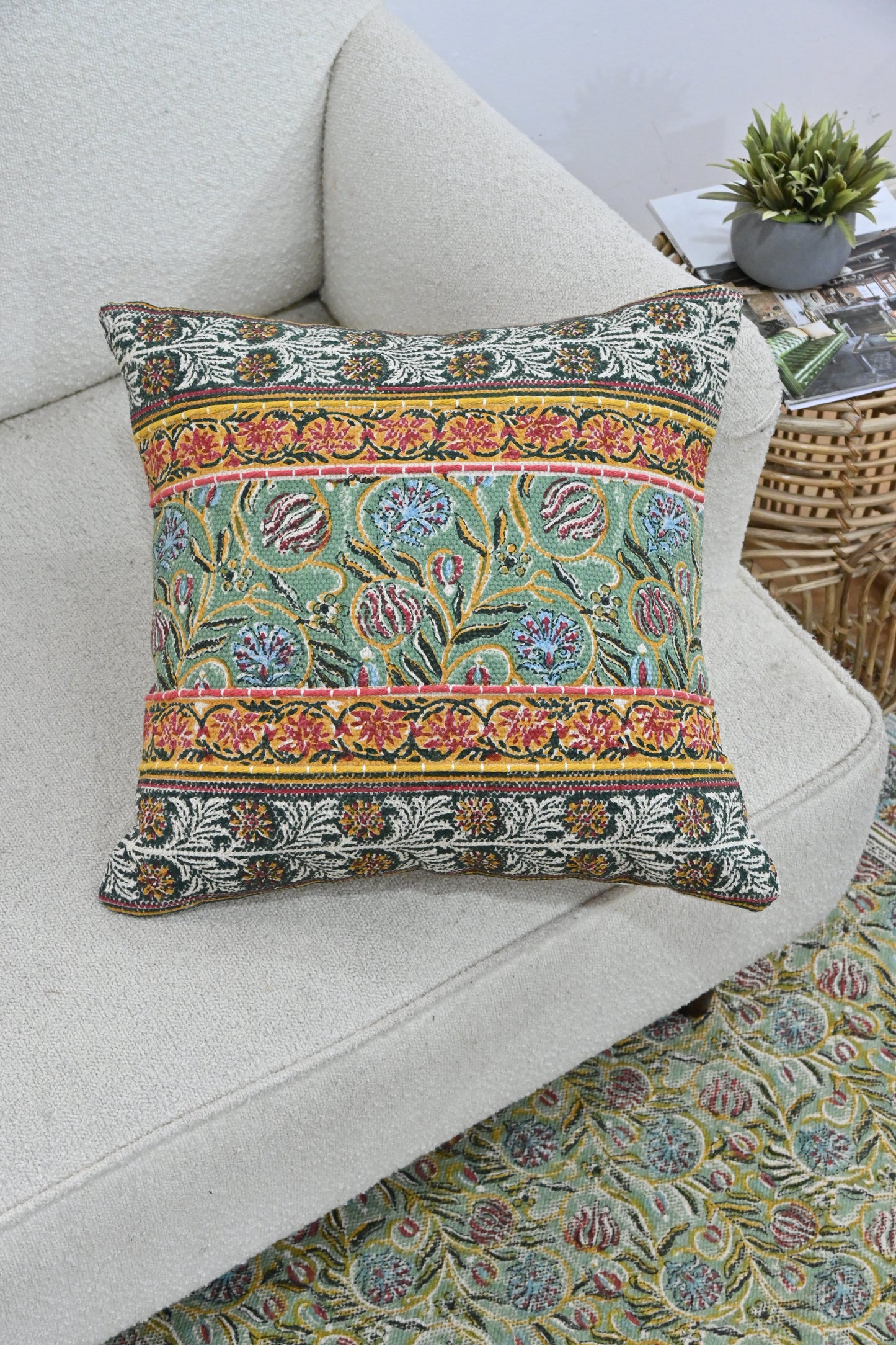 Mogra - SQUARE CUSHION COVER