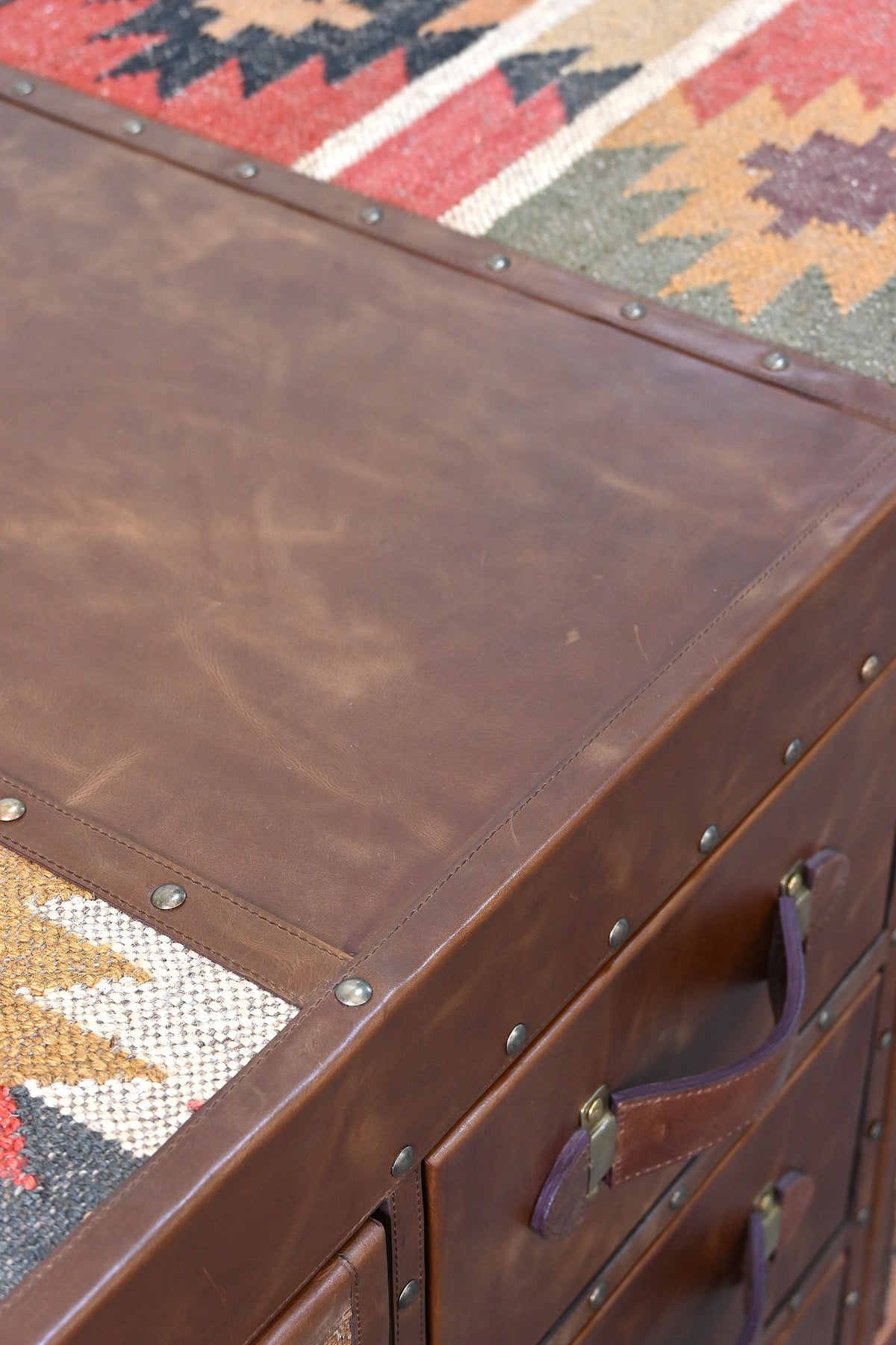 Rohet Kilim & Leather Sideboard