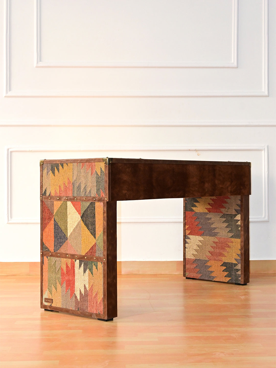 Side of the Dungarpur desk with a drawer extended