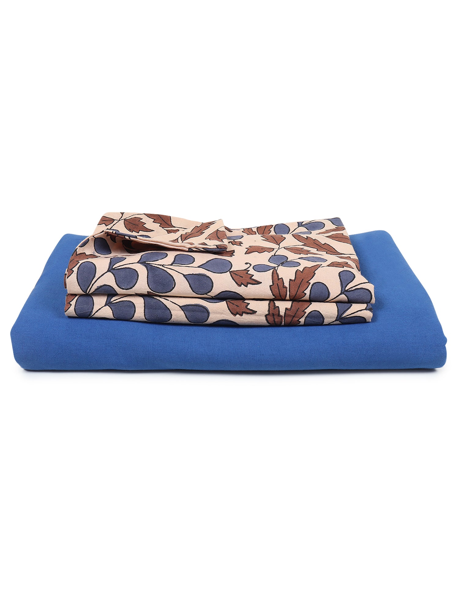 SLEEKREST COTTON PRINTED DOUBLE BEDSHEET WITH PILLOW