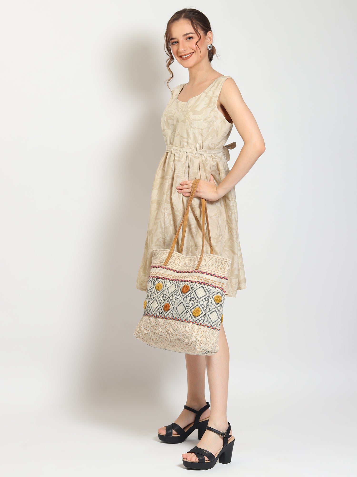 MAIZE - BLOCK PRINT TOTE BAG