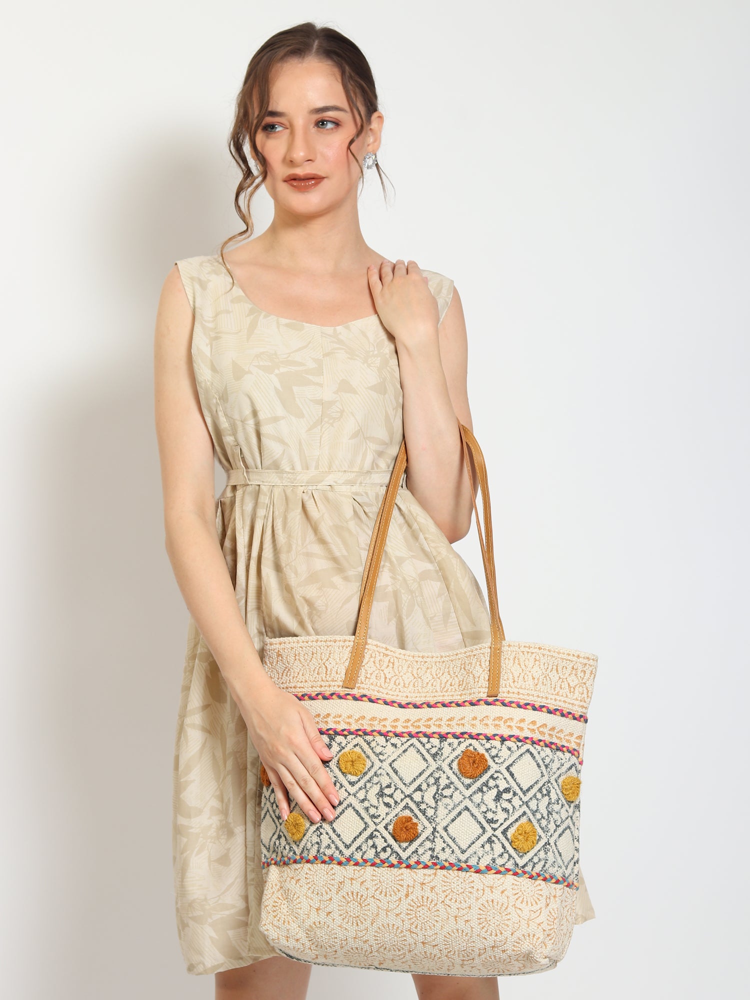 MAIZE - BLOCK PRINT TOTE BAG