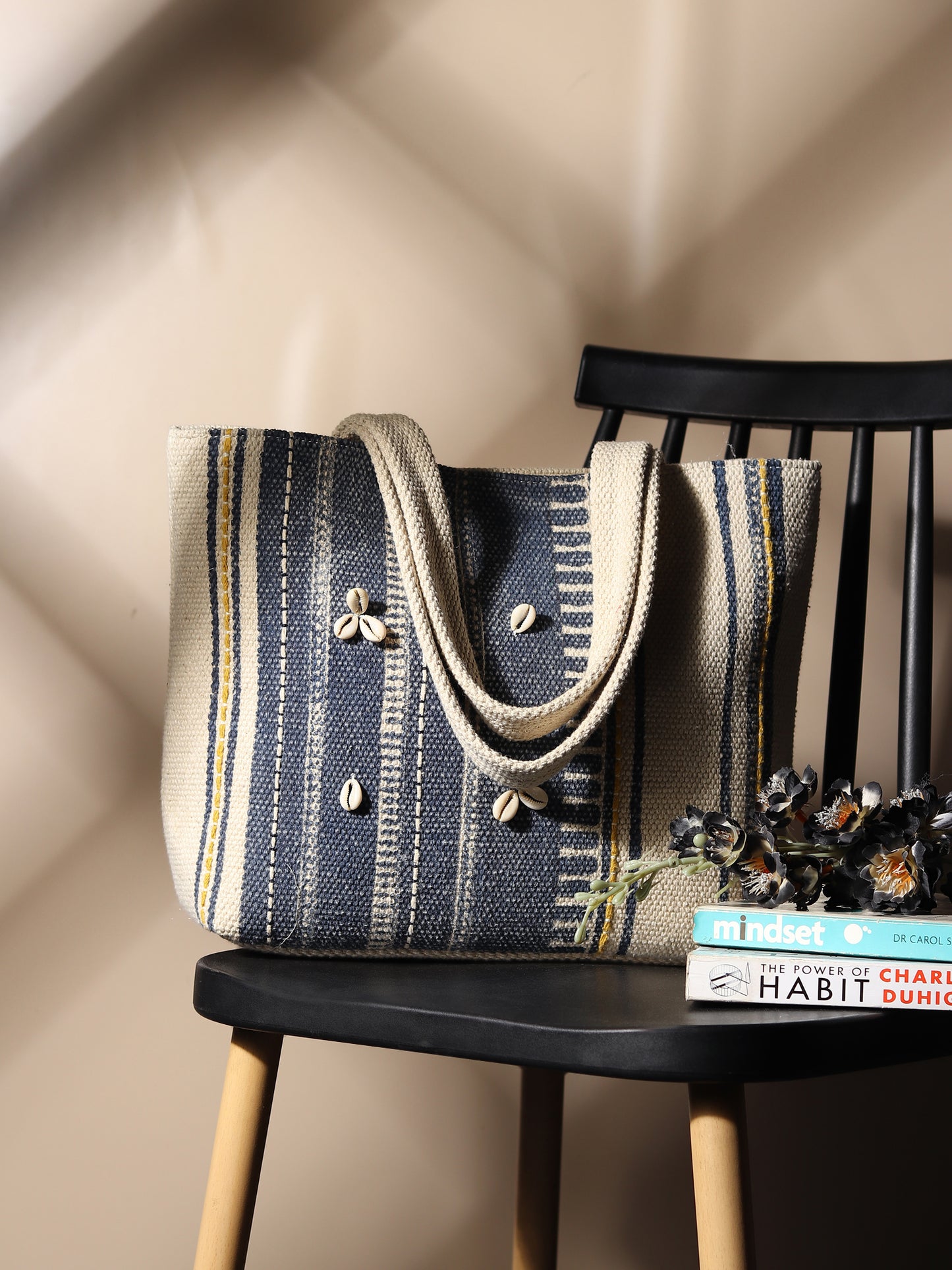 KEEM - HAND BLOCK COTTON PRINTED TOTE BAG