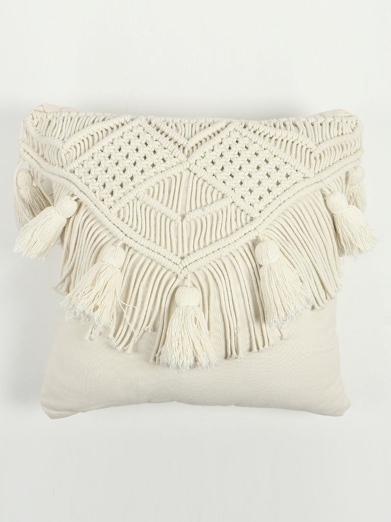 Gronw Macramé Square Cushion Cover