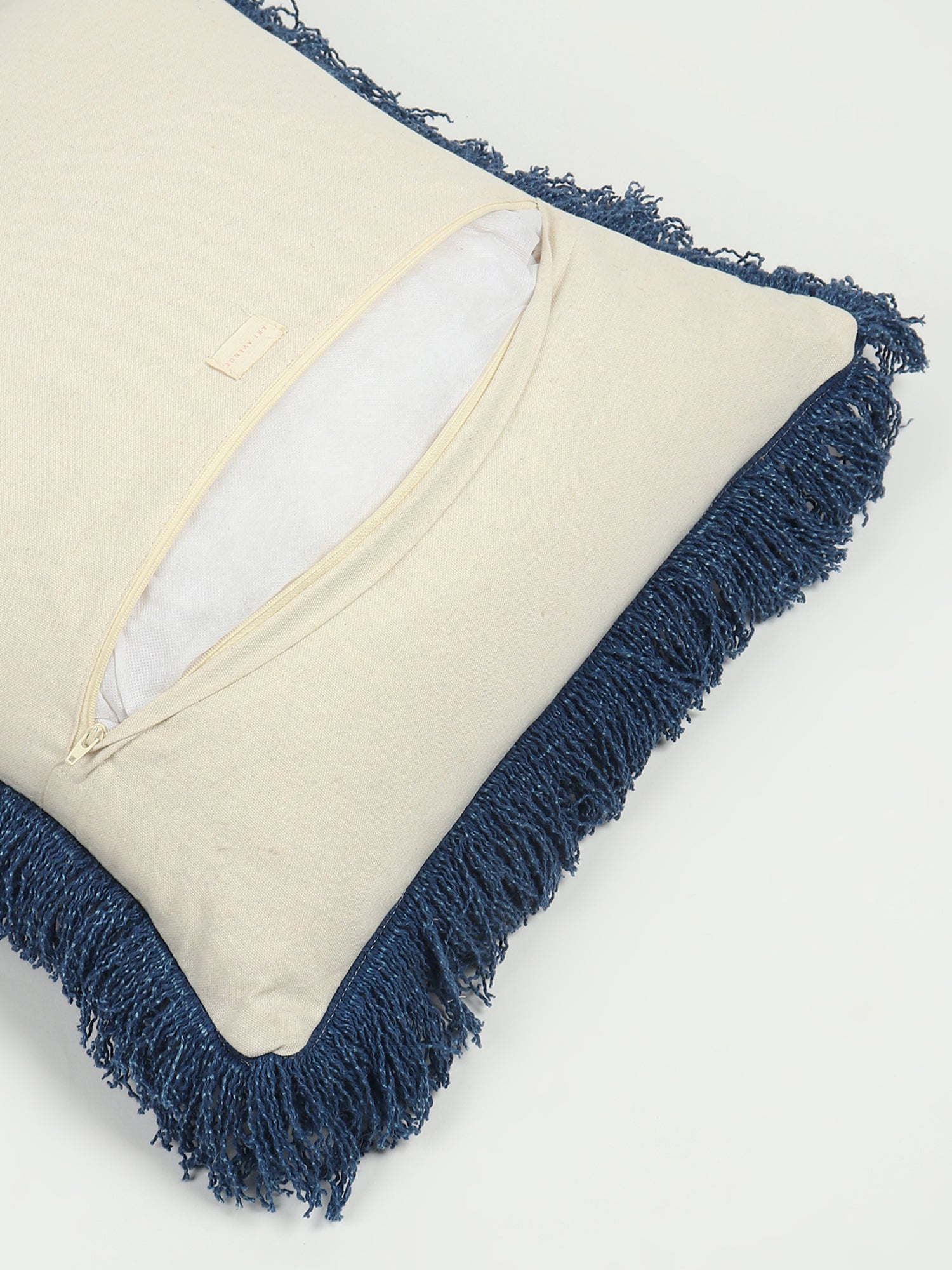 HEKTOR SOLID BLUE SQUARE CUSHION COVER