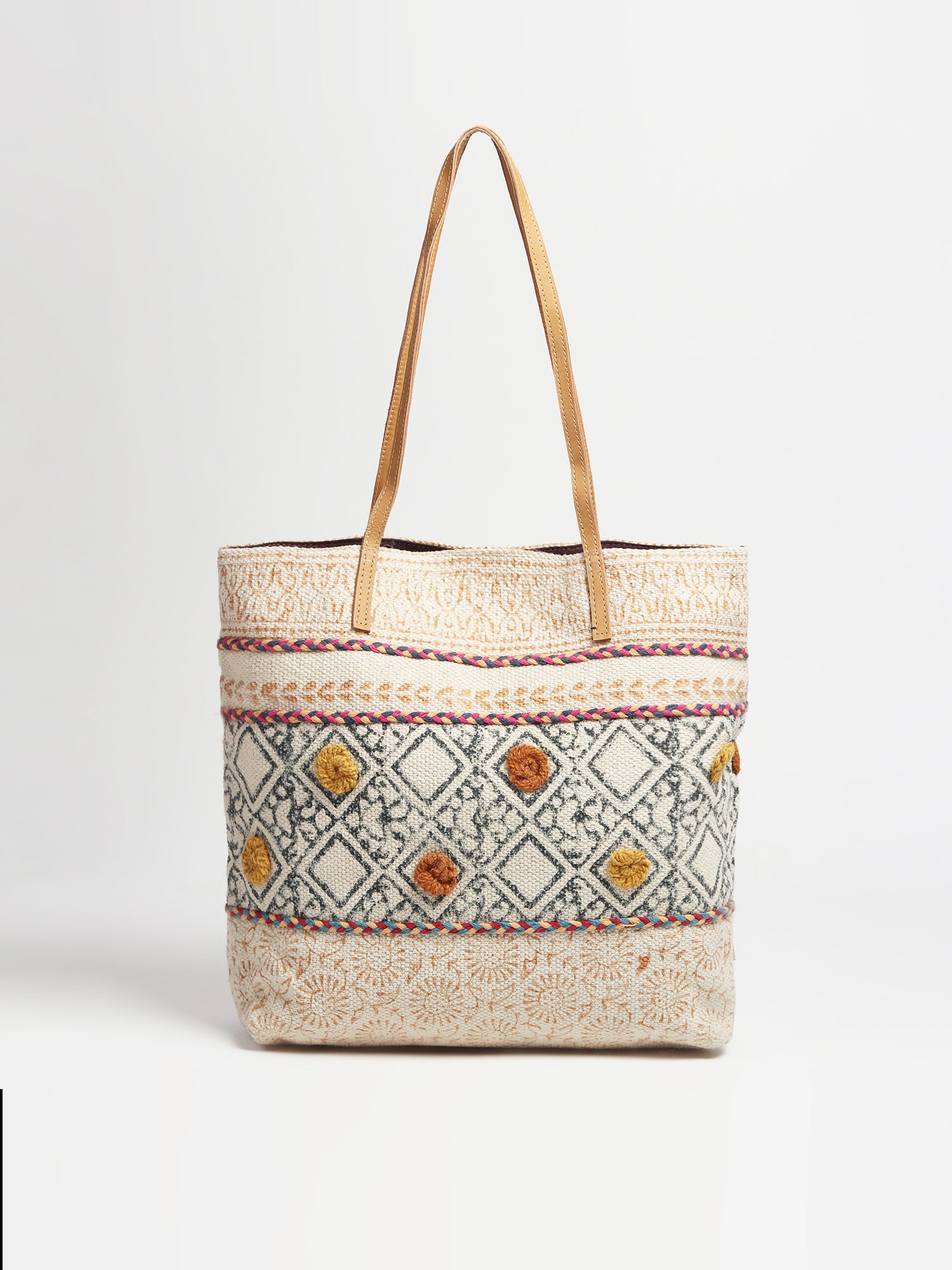 MAIZE - BLOCK PRINT TOTE BAG