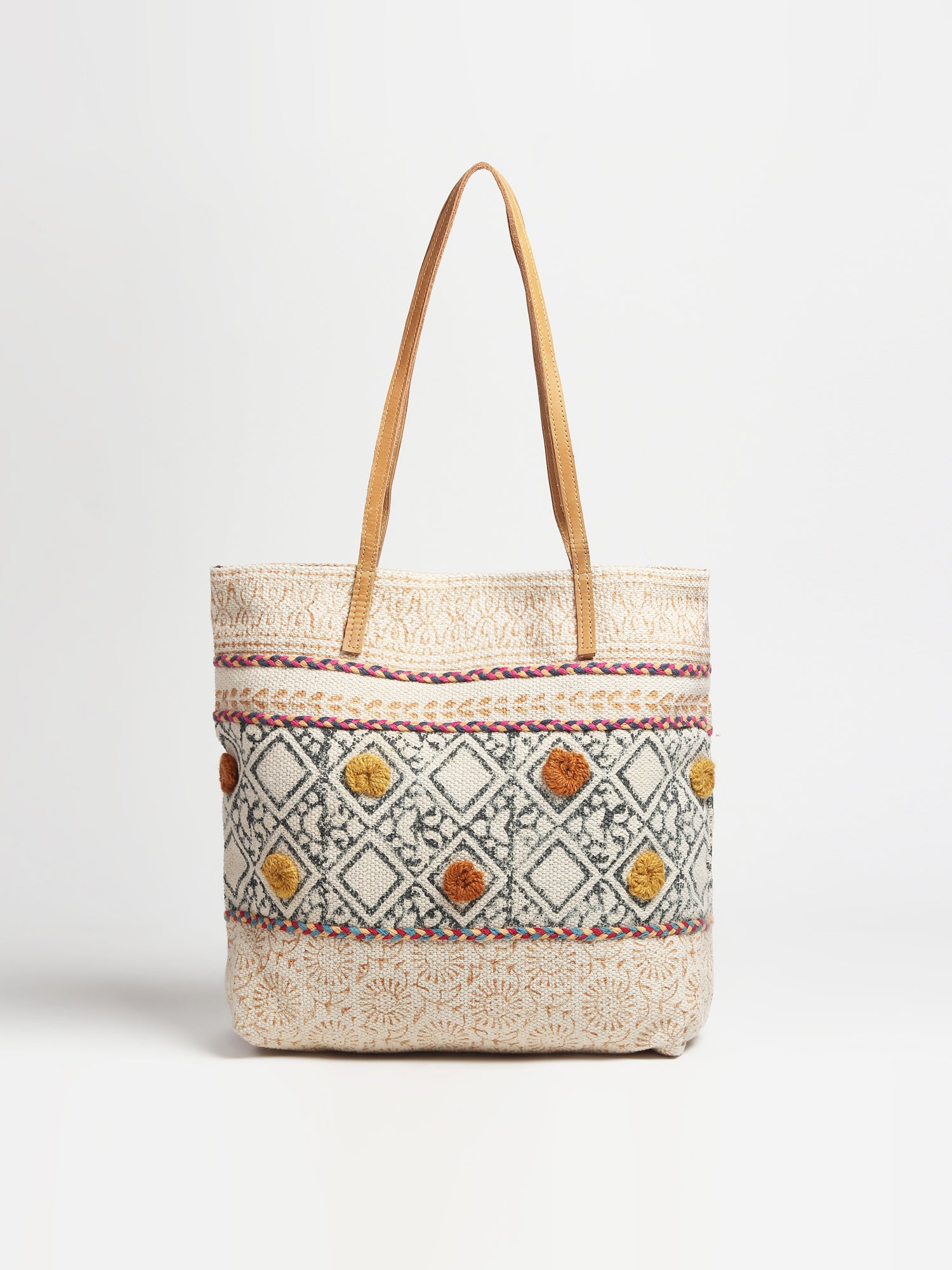 MAIZE - BLOCK PRINT TOTE BAG