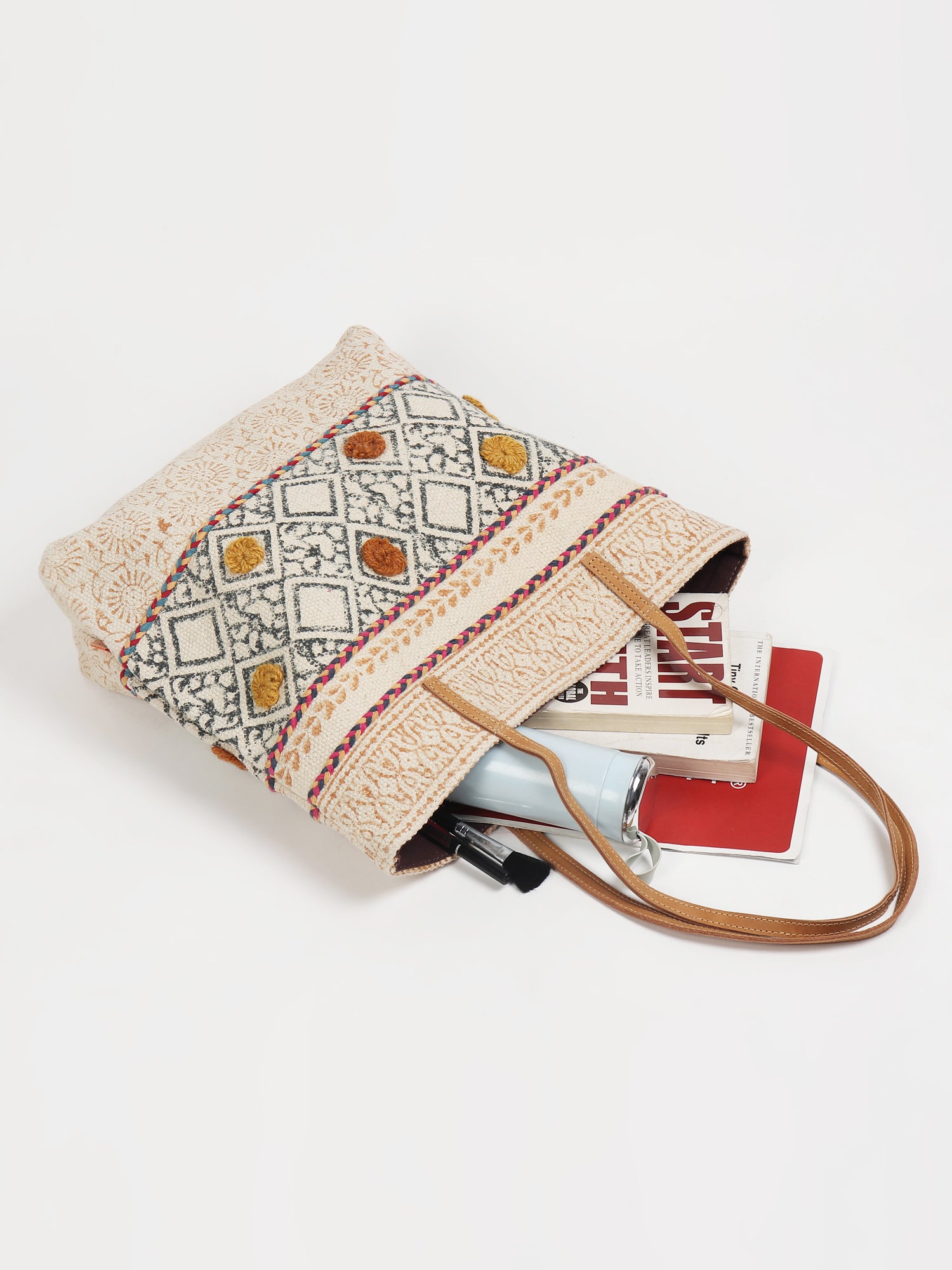 MAIZE - BLOCK PRINT TOTE BAG