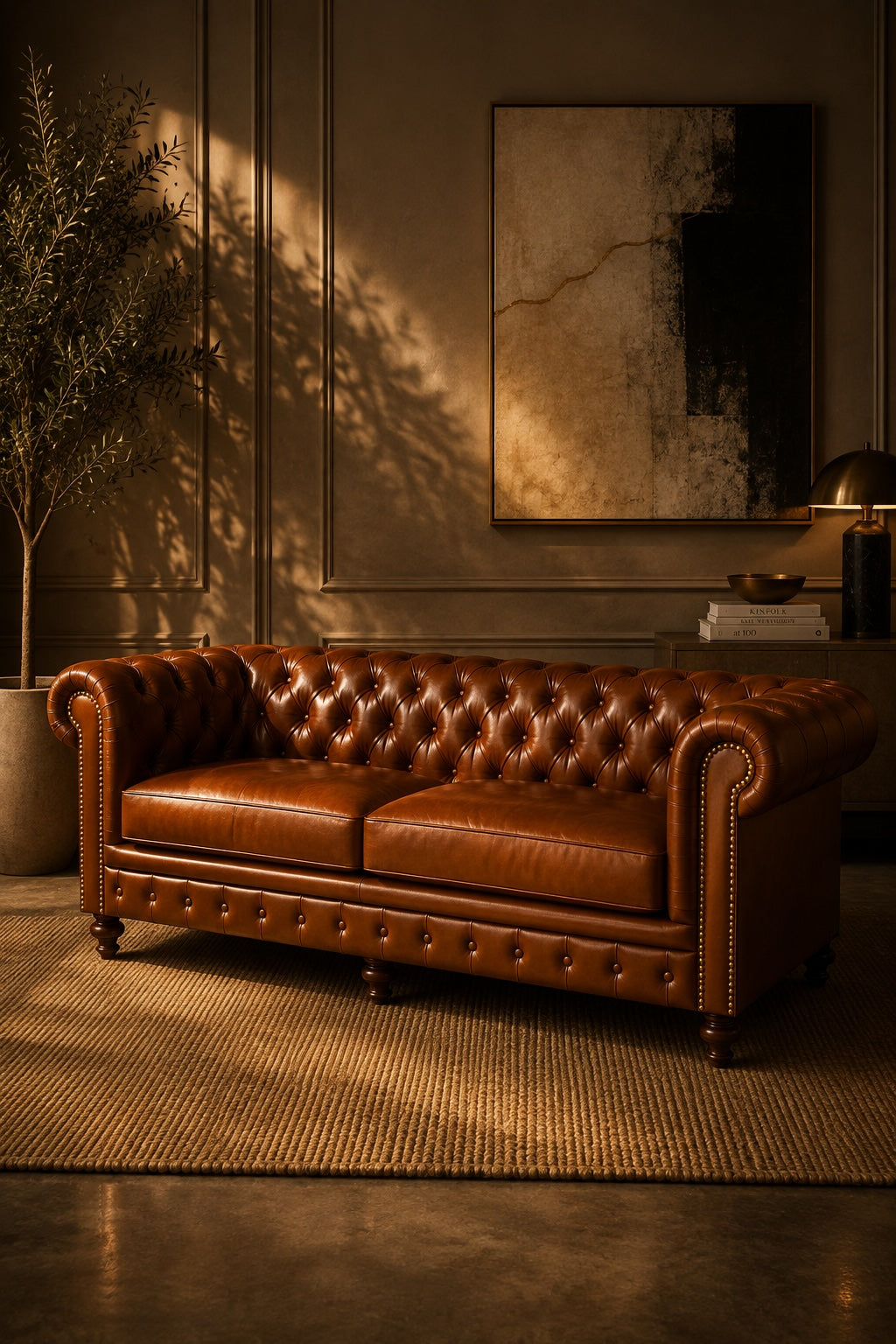 Aston Chesterfield leather sofa by Art Avenue, handmade to order — image 2 of 4