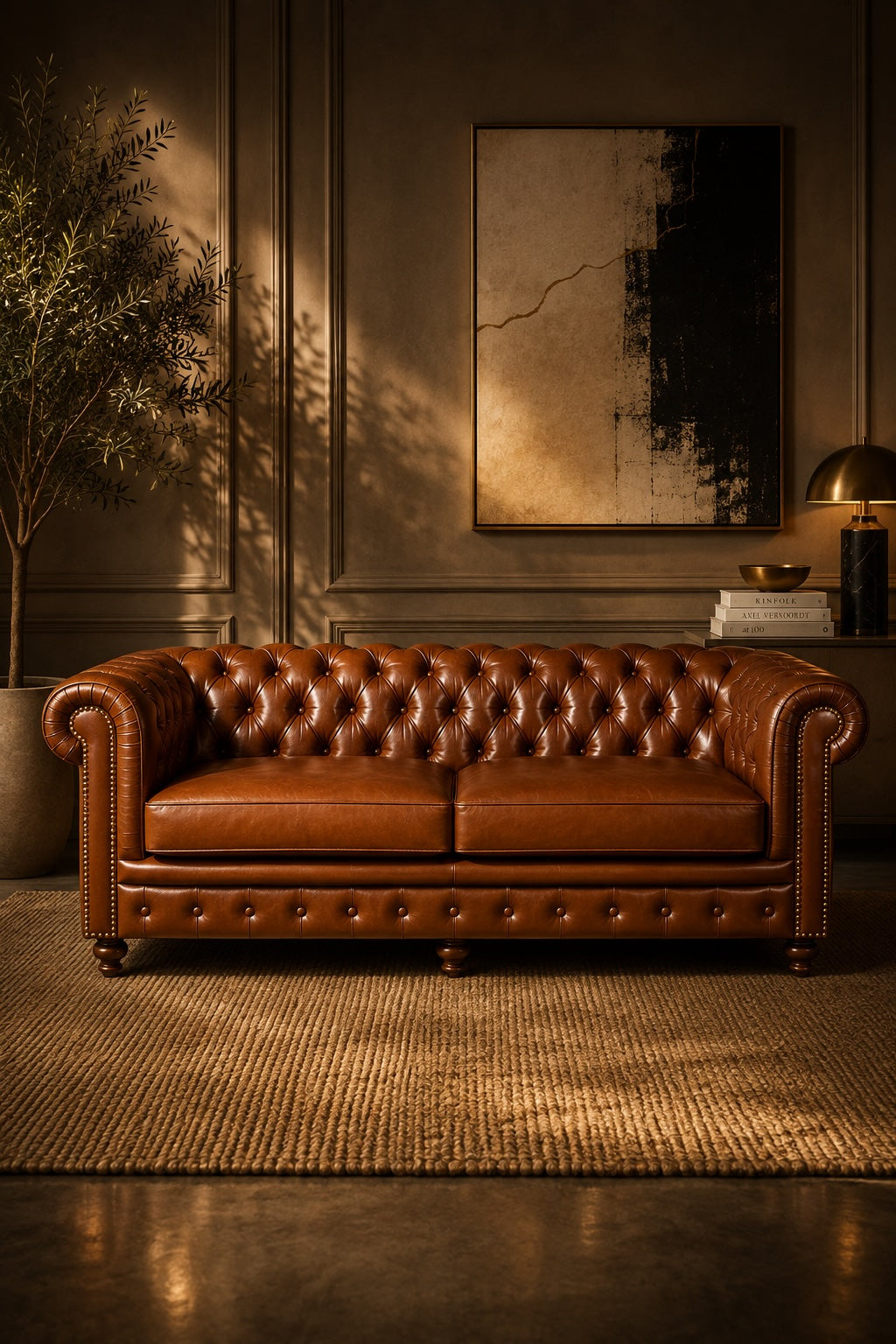 Aston Chesterfield leather sofa by Art Avenue, handmade to order — image 4 of 4
