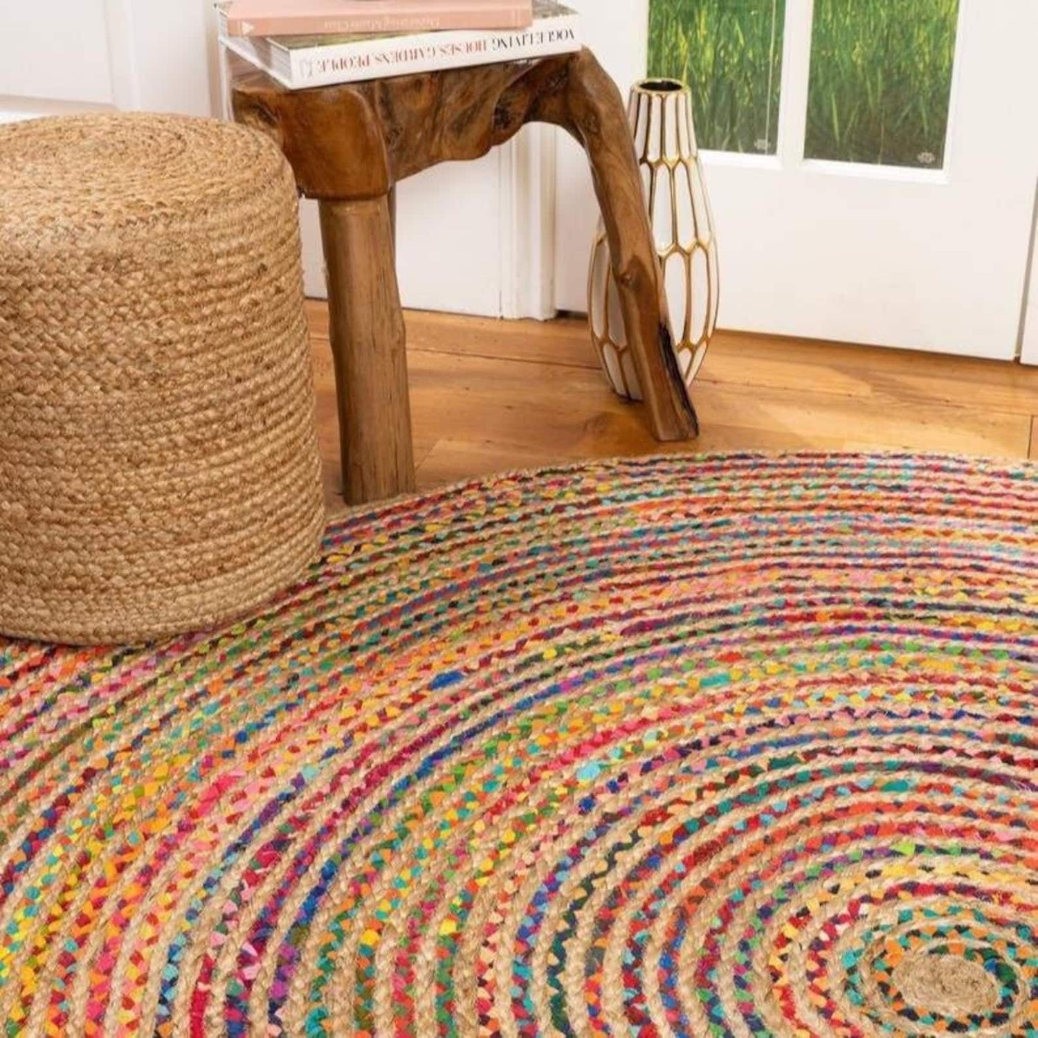 BELEZZA - ROUND JUTE CHINDI RUG