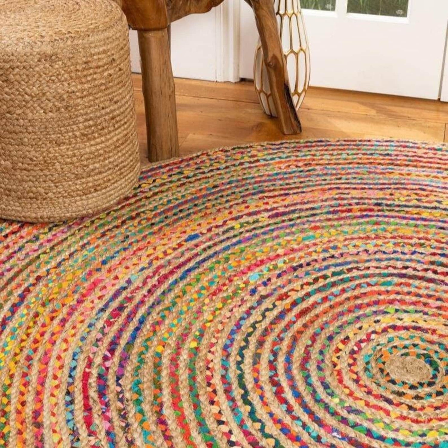 BELEZZA - ROUND JUTE CHINDI RUG