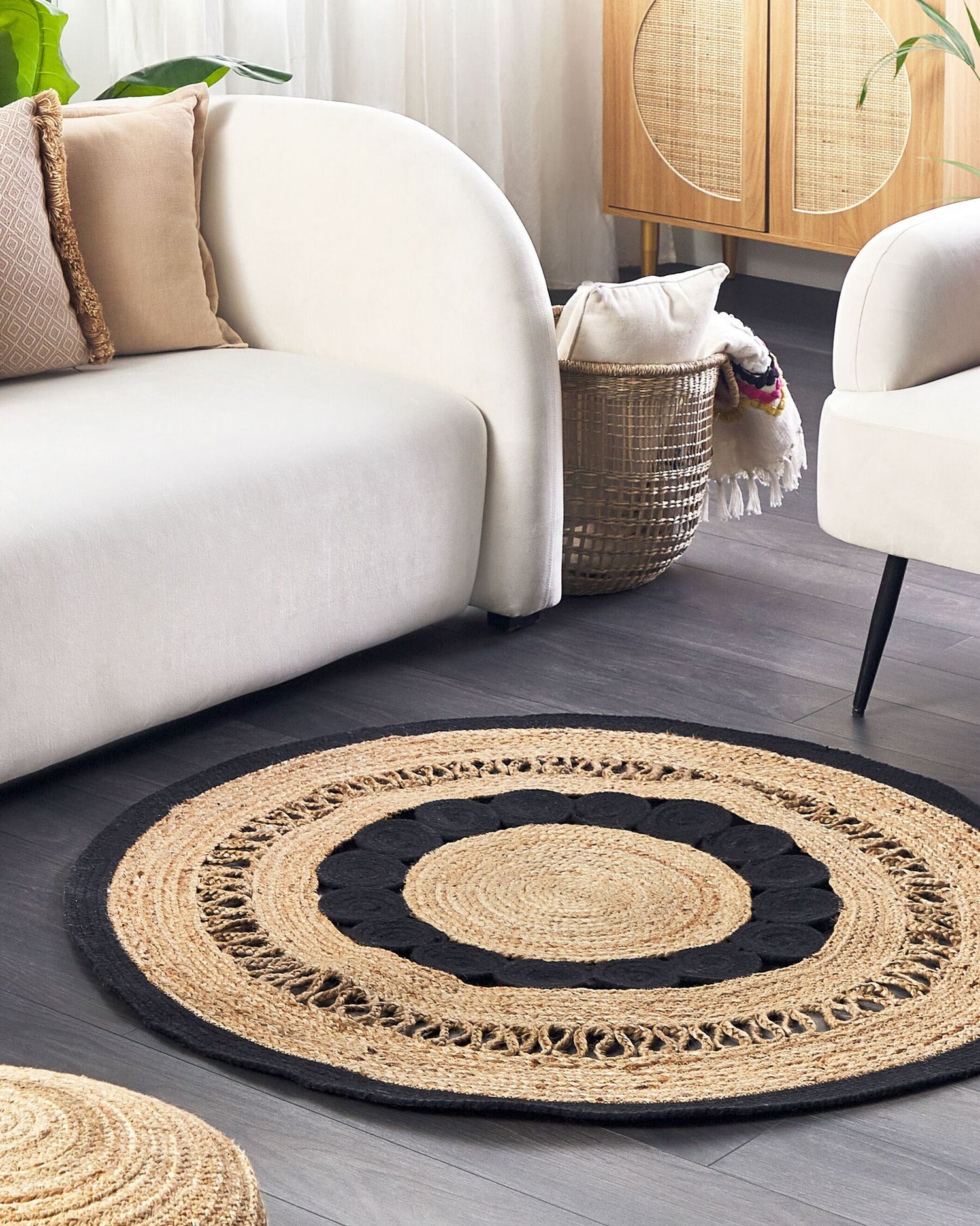 AJMAN - ROUND JUTE RUG