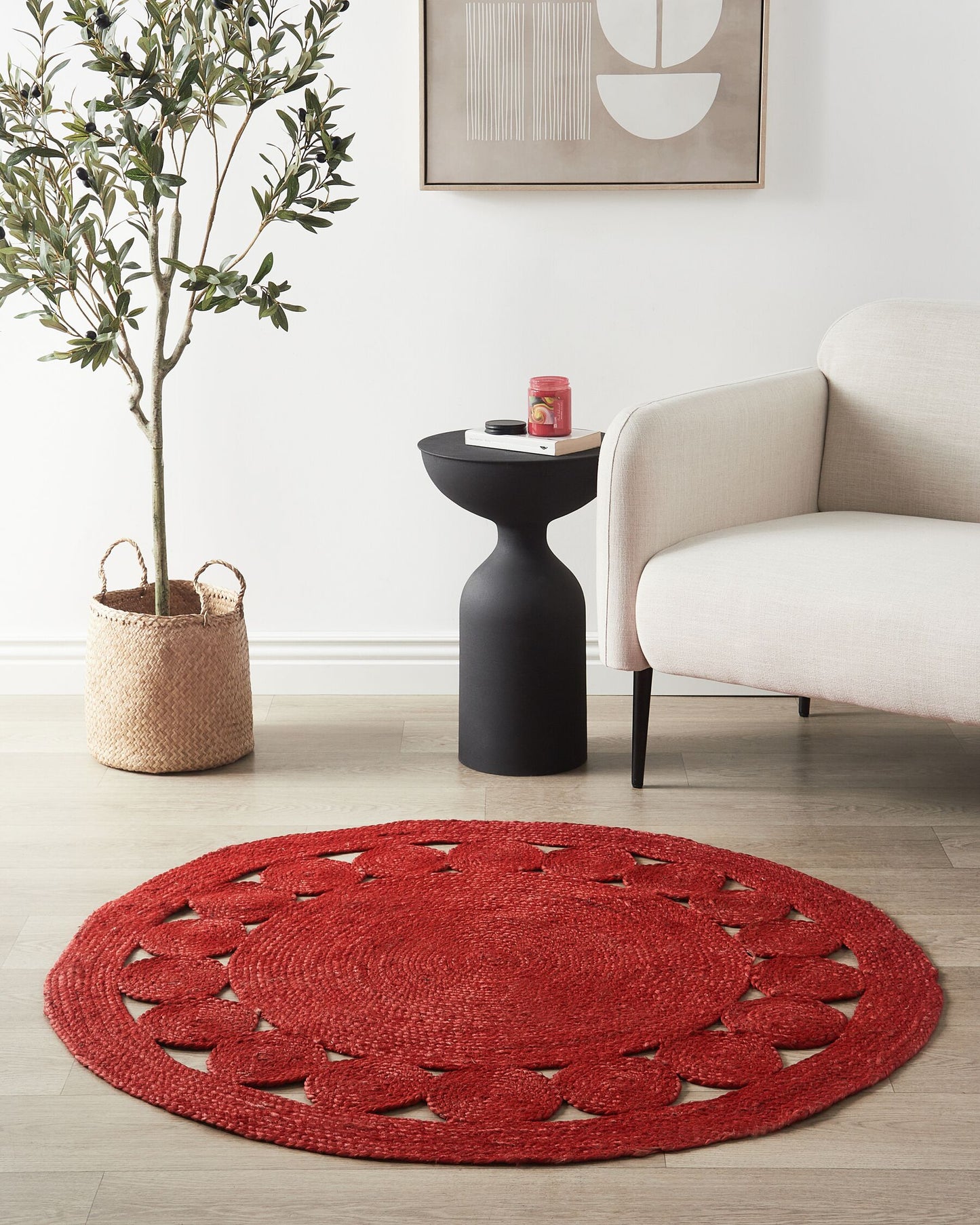 PEONY - ROUND JUTE RUG
