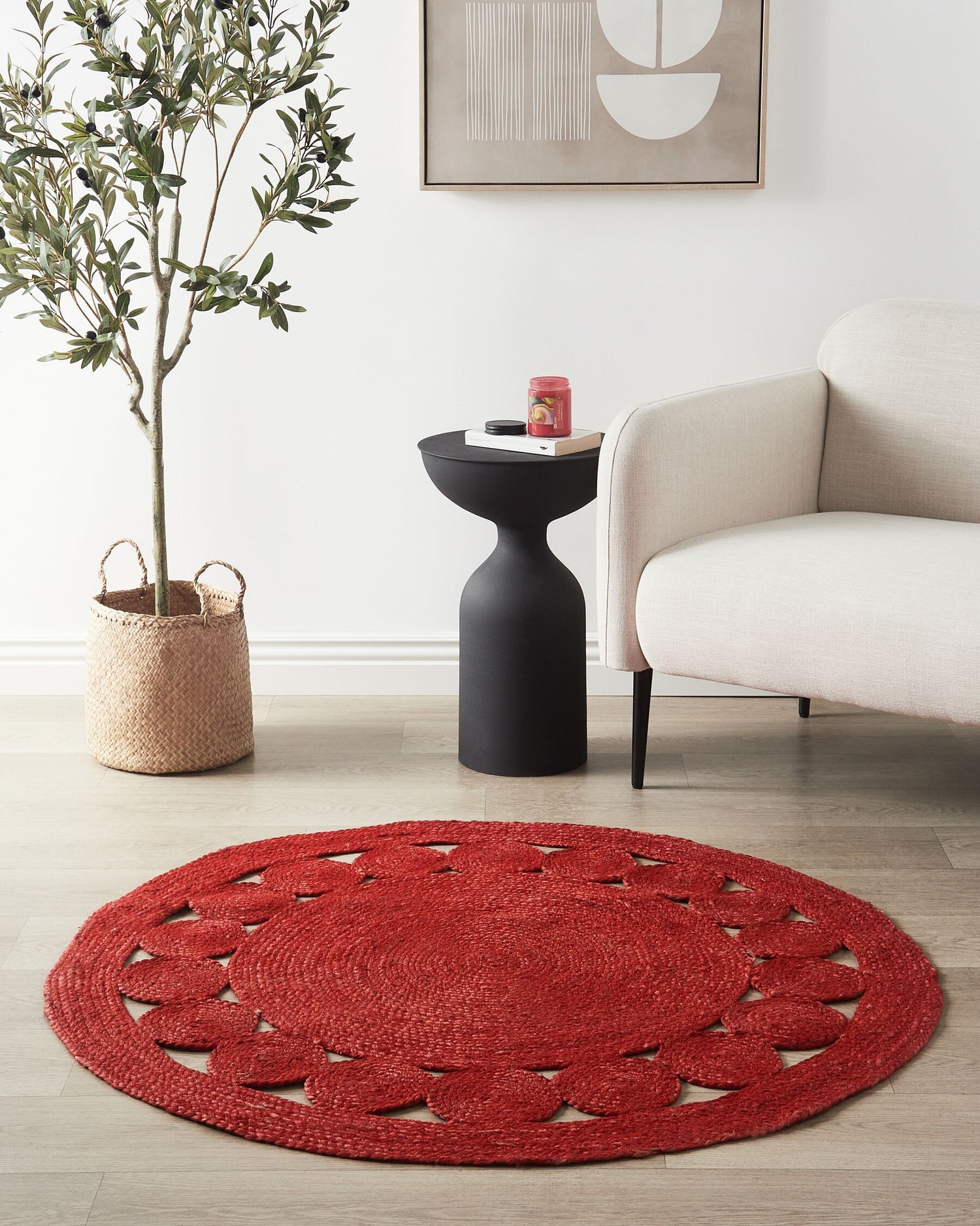 PEONY - ROUND JUTE RUG