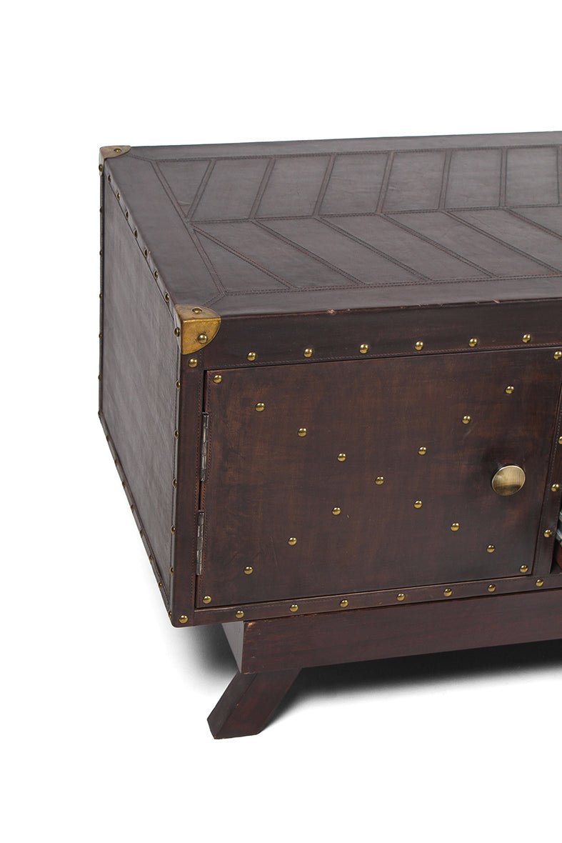 FAIRFIELD TV UNIT - LEATHER - ART AVENUE