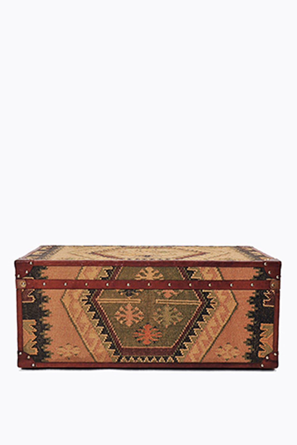 SEASON KILIM TRUNK/TABLE WITH LEATHER - ART AVENUE