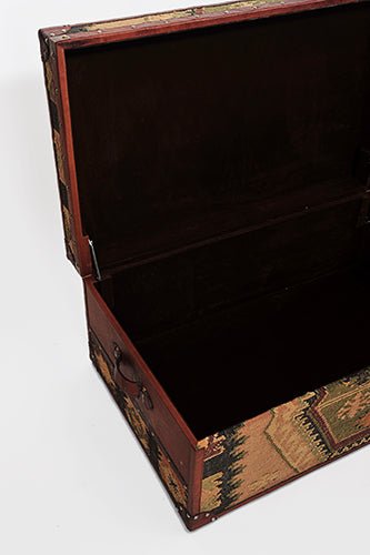 SEASON KILIM TRUNK/TABLE WITH LEATHER - ART AVENUE