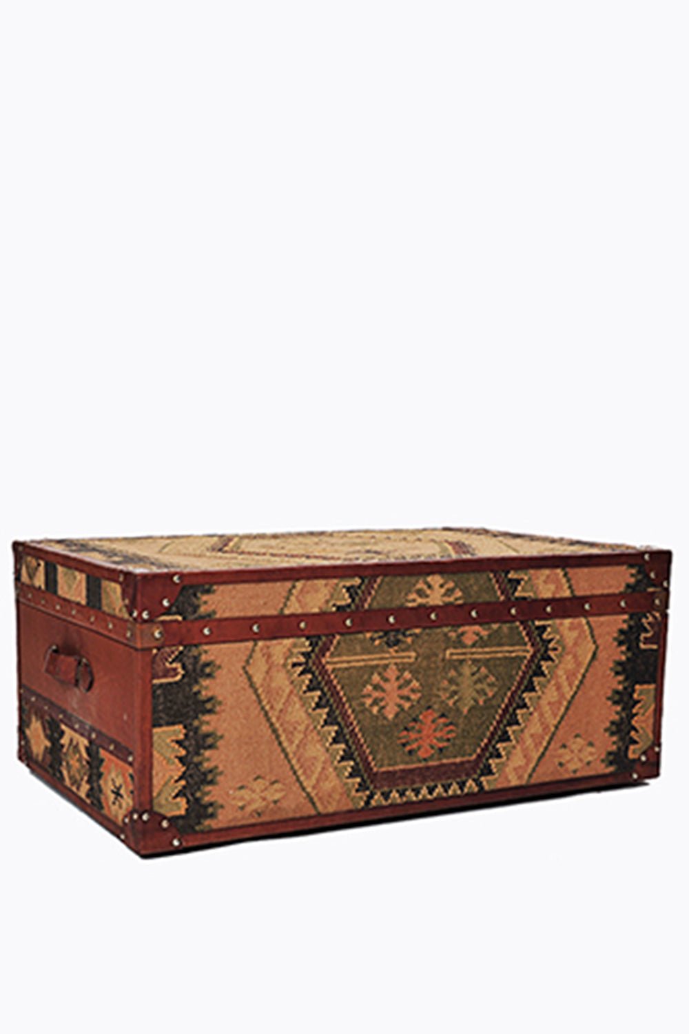 SEASON KILIM TRUNK/TABLE WITH LEATHER - ART AVENUE