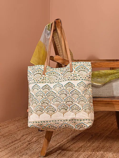 BENZ - BLOCK PRINTED TOTE BAG - ART AVENUE