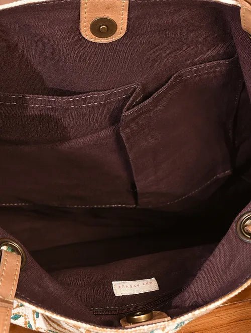 DOMINICA - BLOCK PRINTED HAND BAG - ART AVENUE