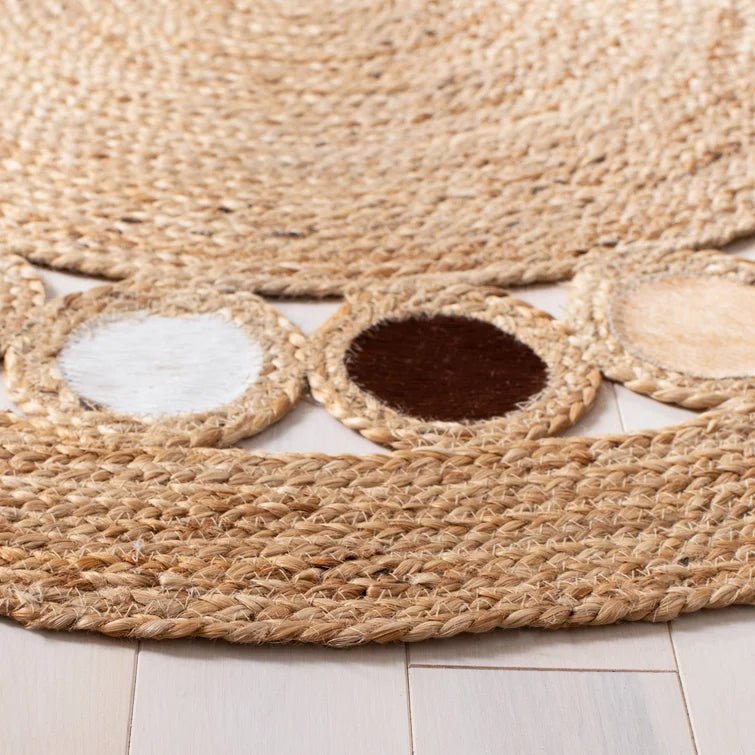 CONKLIN- ROUND JUTE BEIGE BROWN RUG - ART AVENUE