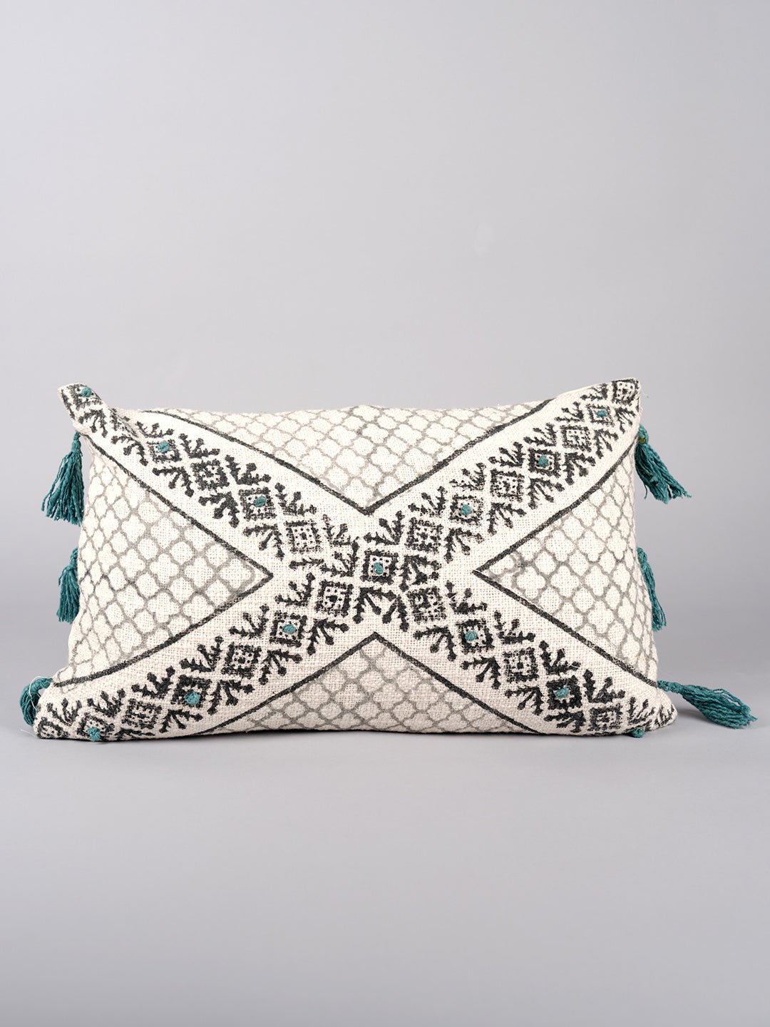 AMARA - BLOCK PRINTED LUMBAR CUSHION COVER - ART AVENUE