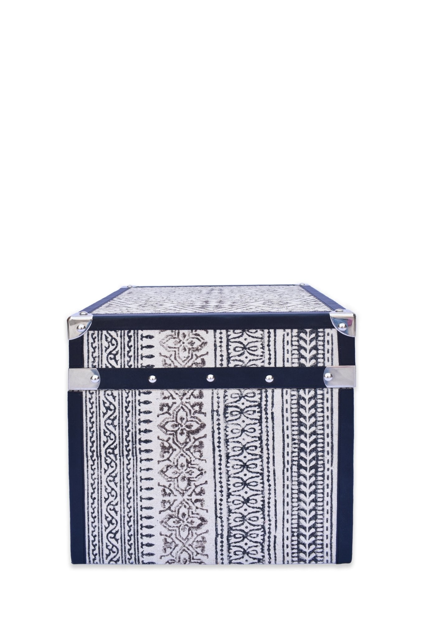 MYSTERY TRUNK - PRINTED FABRIC WITH LEATHER - ART AVENUE