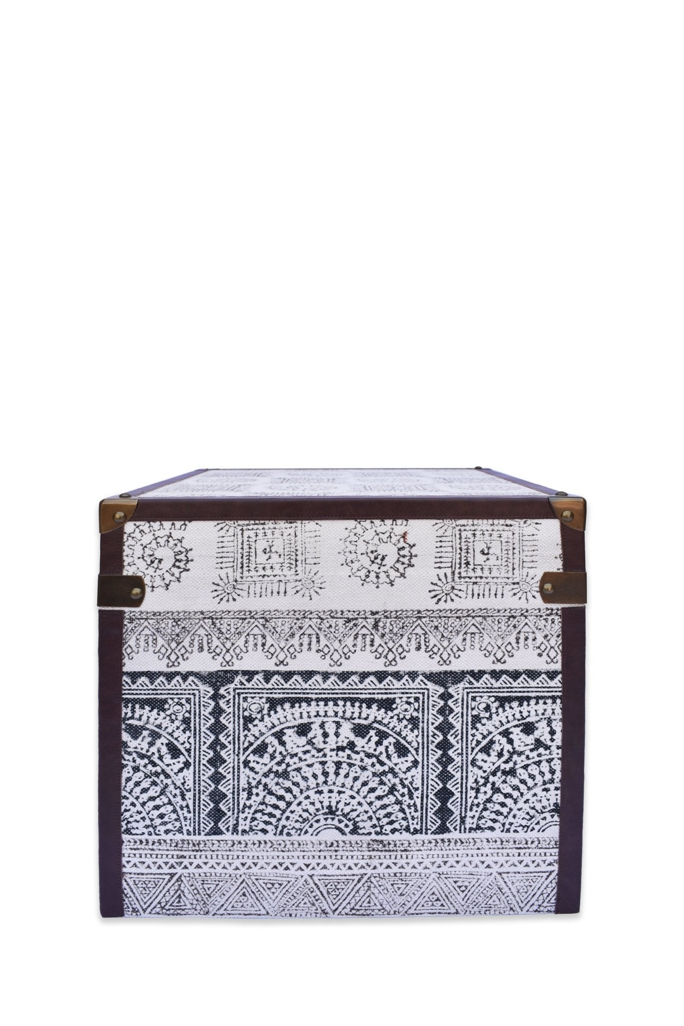 LUXE TRUNK - PRINTED FABRIC WITH LEATHER - ART AVENUE