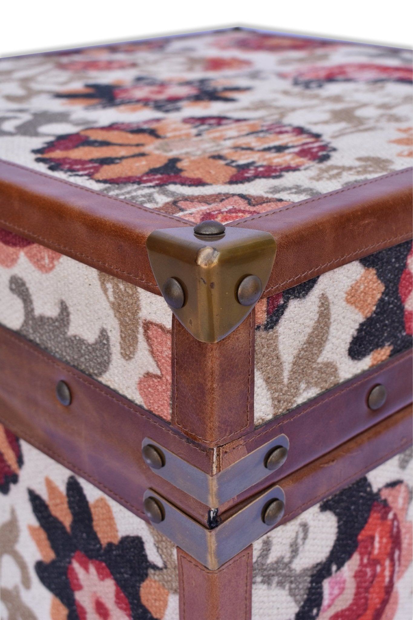 PILOT TRUNK - PRINTED FABRIC WITH LEATHER - ART AVENUE