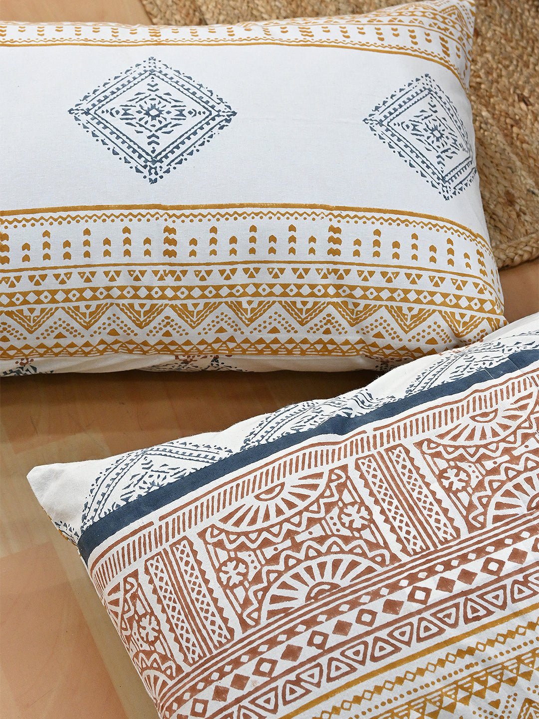 EUPHORIA COTTON PRINTED DOUBLE BEDSHEET WITH PILLOW - ART AVENUE