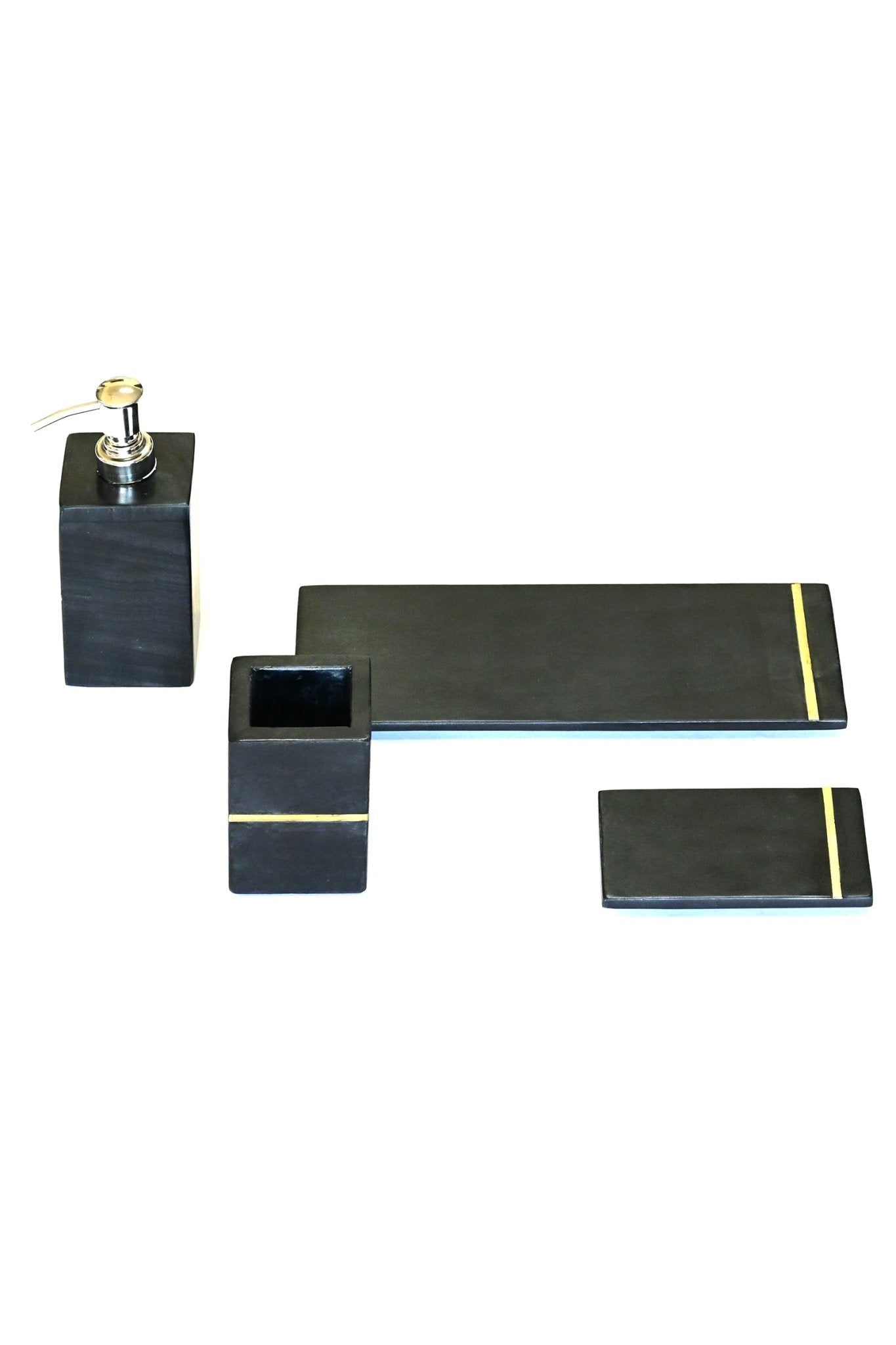 STARLIGHT BLACK MARBLE BATHROOM SET - ART AVENUE