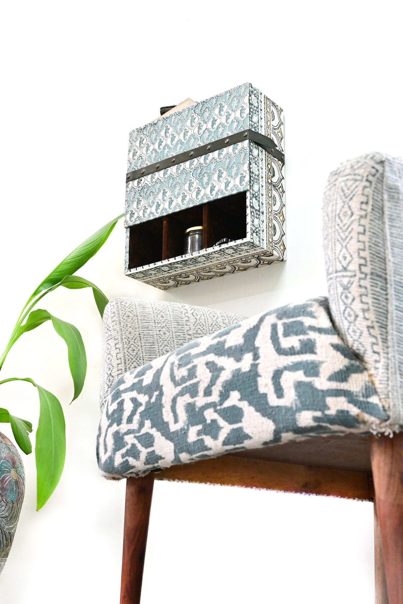 AQUA - COTTON PRINTED WALL CABINET - ART AVENUE