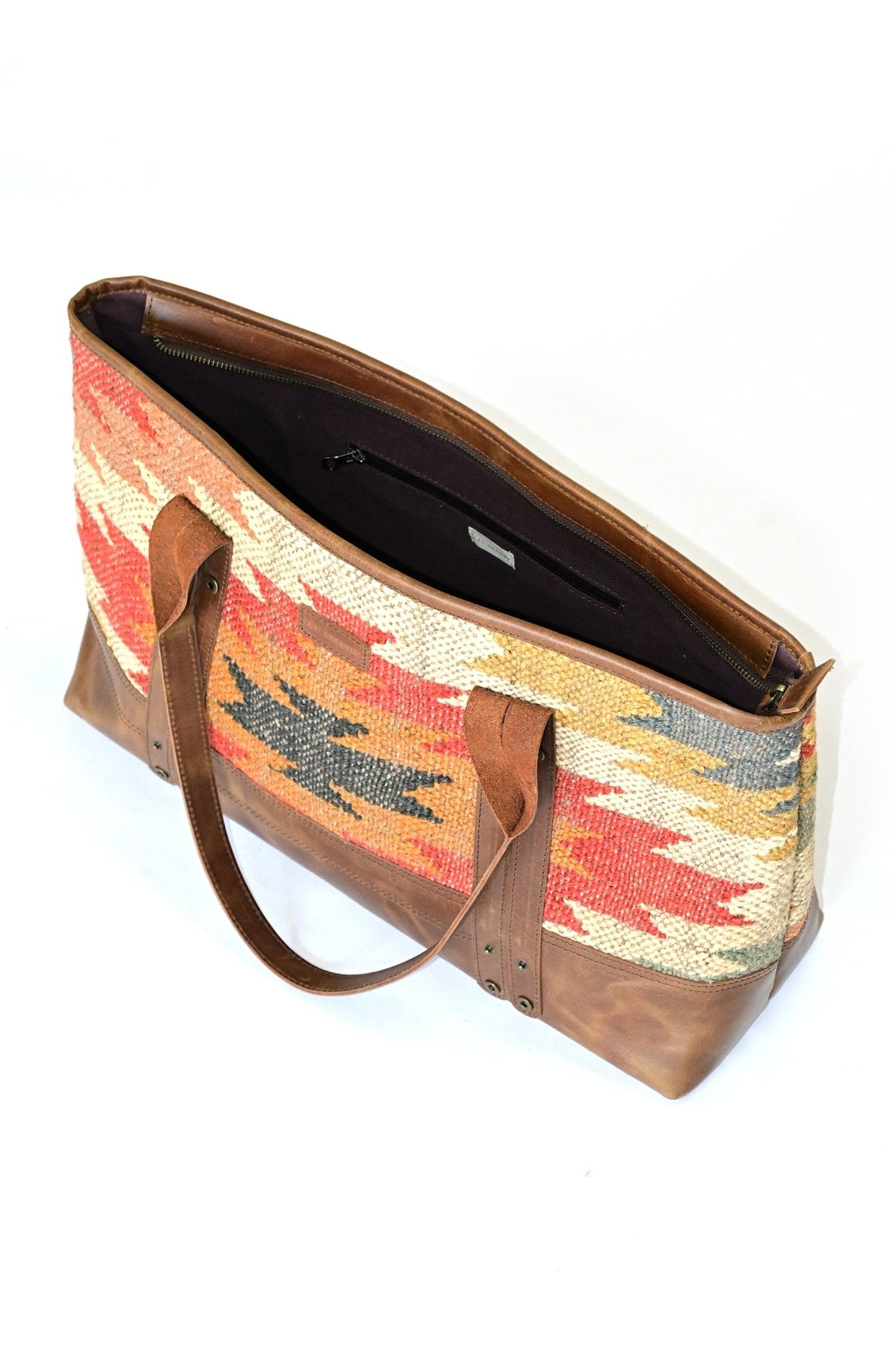 ALPINE - KILIM and LEATHER BAG - ART AVENUE
