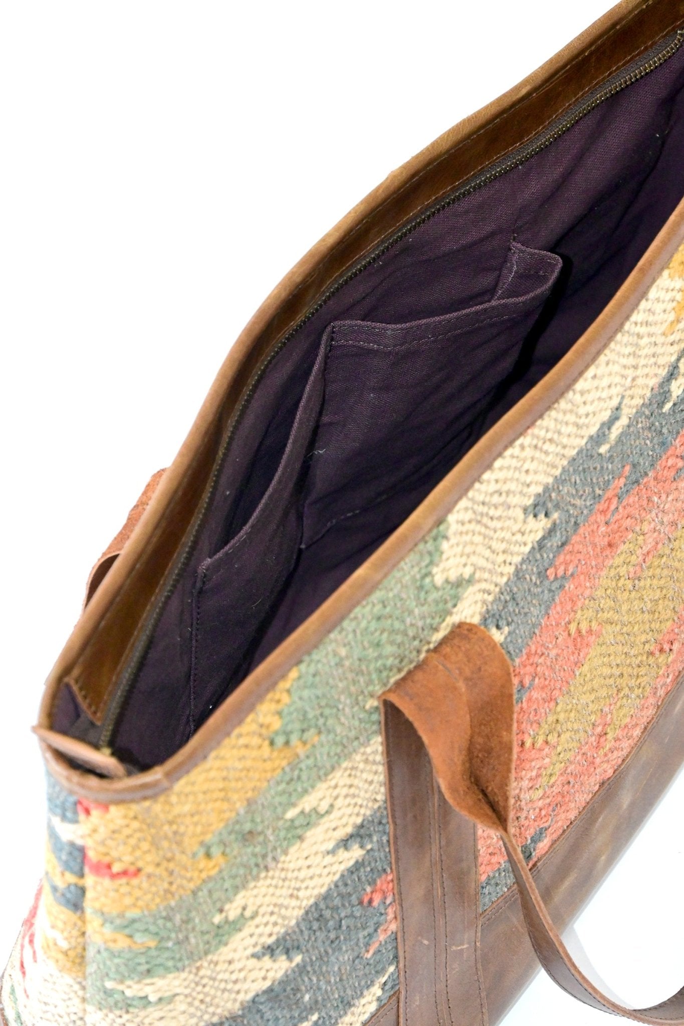 ALPINE - KILIM and LEATHER BAG - ART AVENUE