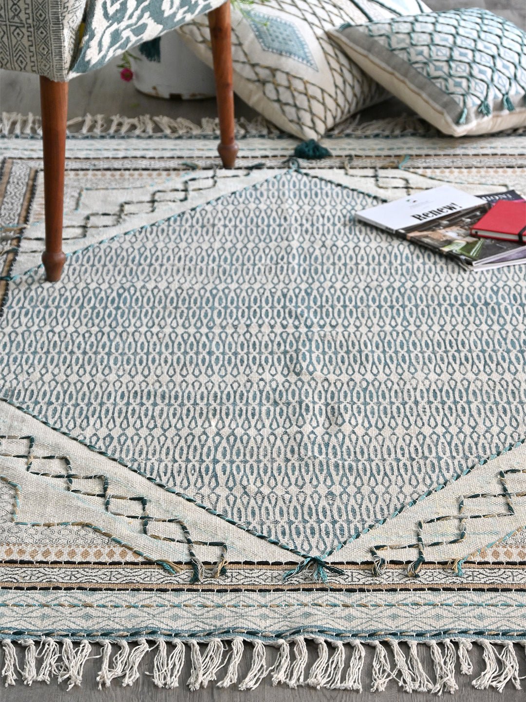 CAHIER - BLOCK PRINTED RUG - ART AVENUE