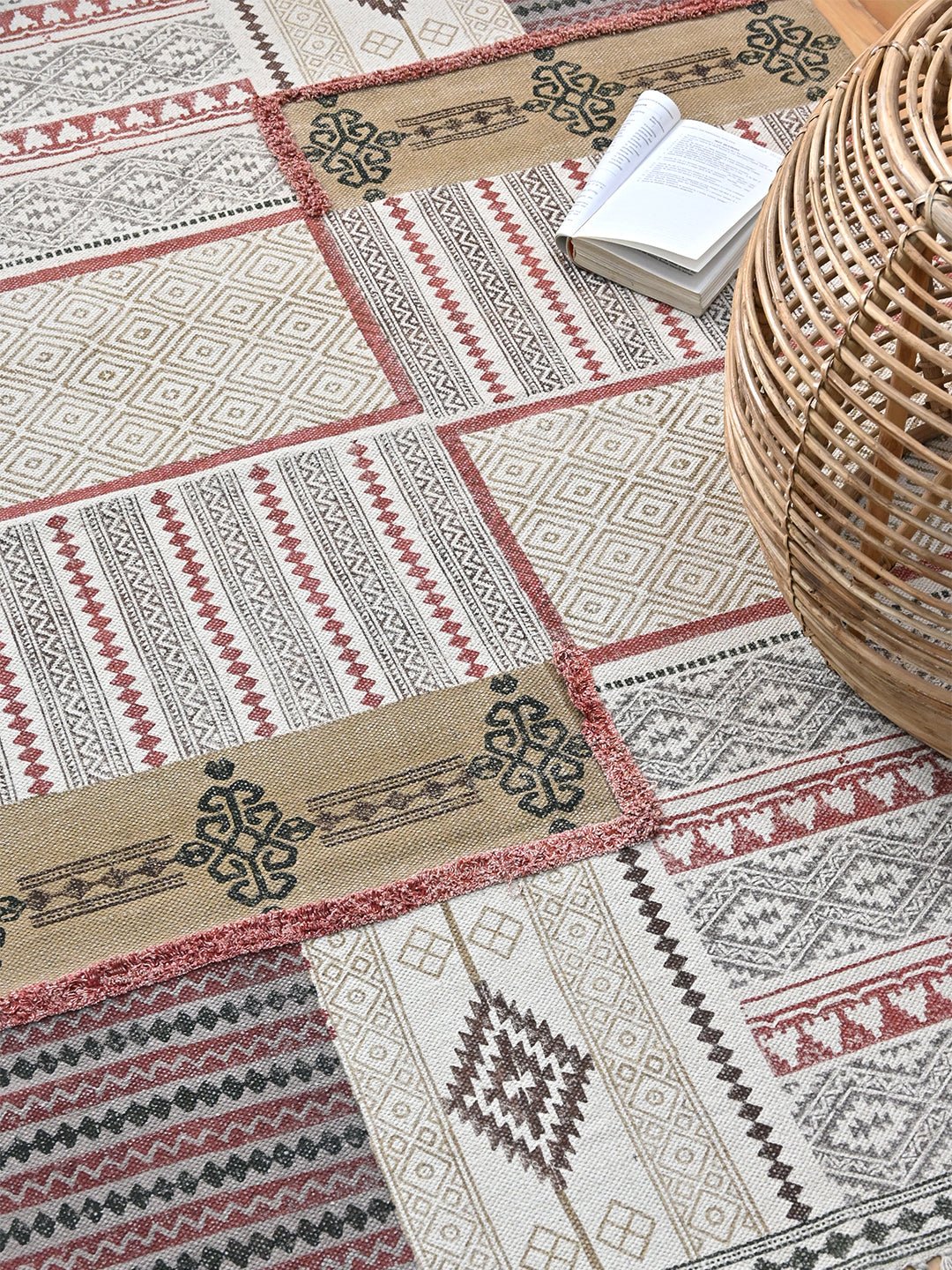 KOTA - BLOCK PRINTED COTTON RUG - ART AVENUE