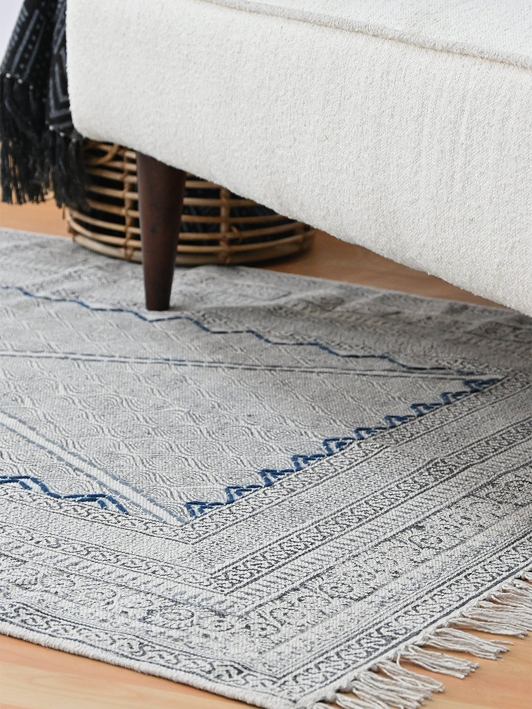 SCRAWL - BLOCK PRINTED RUG - ART AVENUE