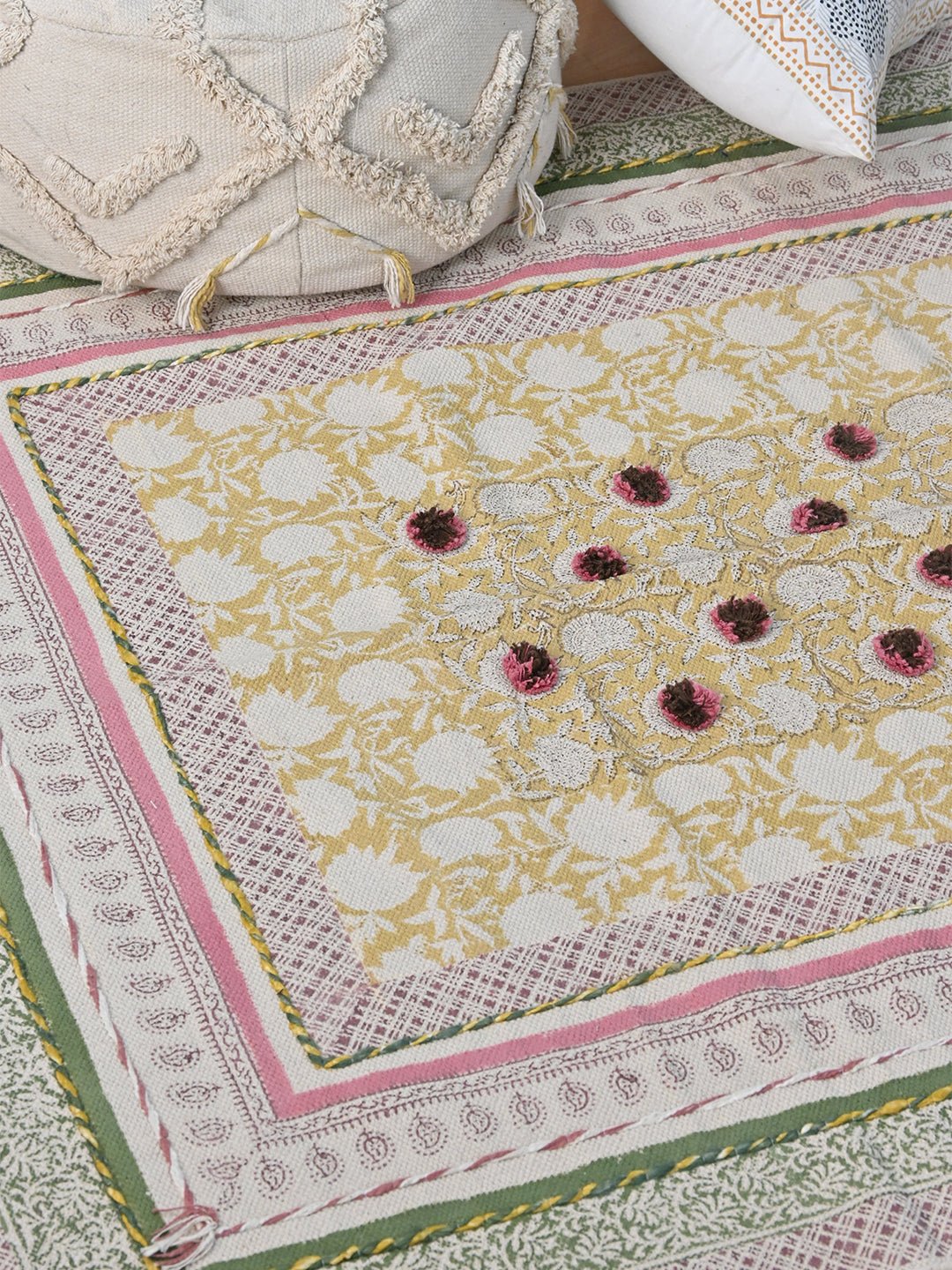 MARRONE - BLOCK PRINTED RUG - ART AVENUE