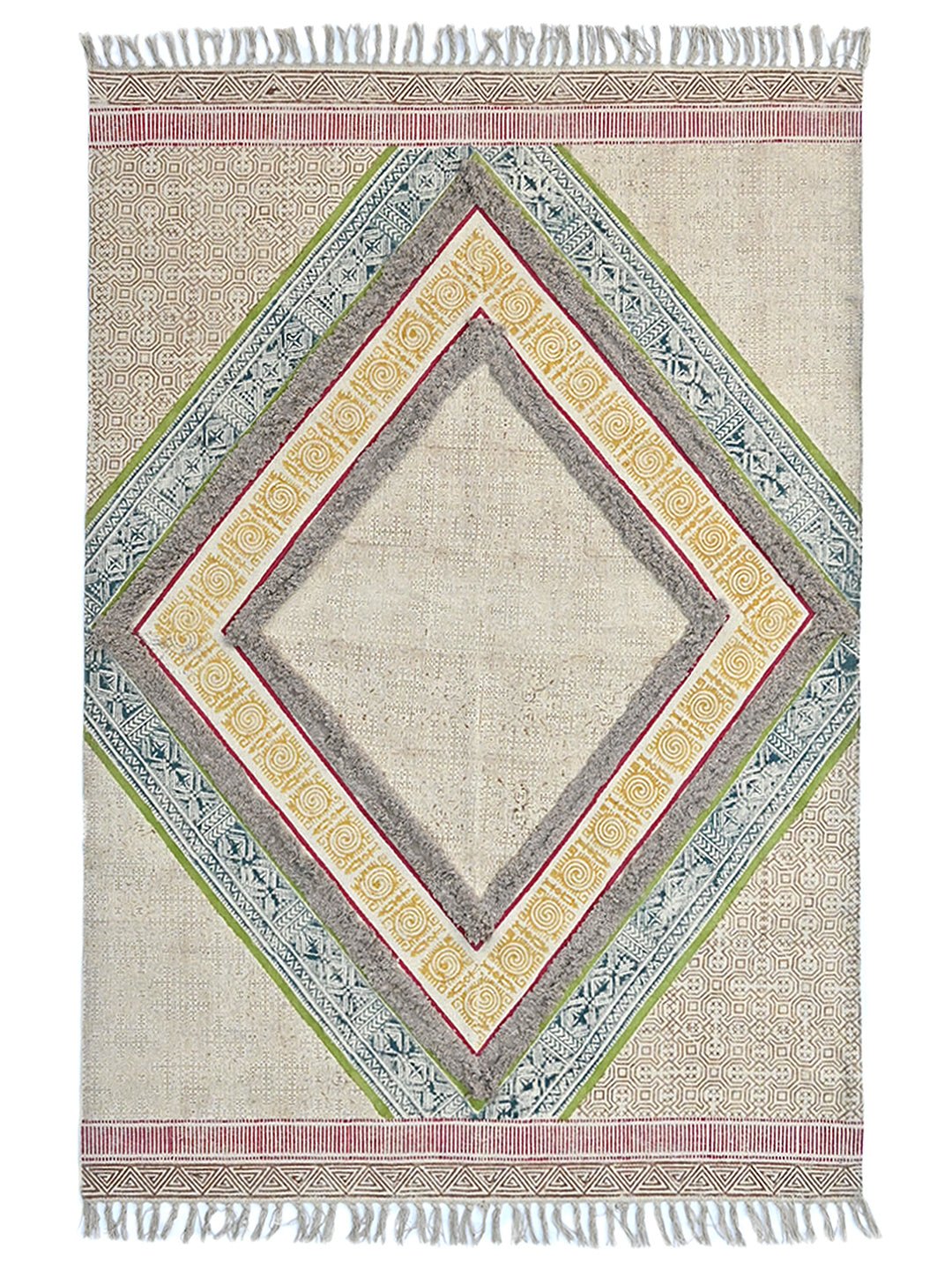 ADAH - BLOCK PRINTED RUG - ART AVENUE