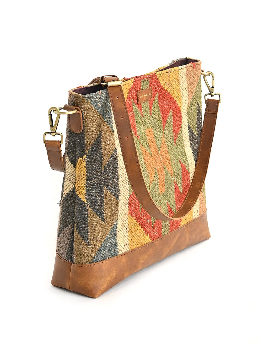DAVINA - KILIM & LEATHER CROSS BODY SLING BAG - ART AVENUE