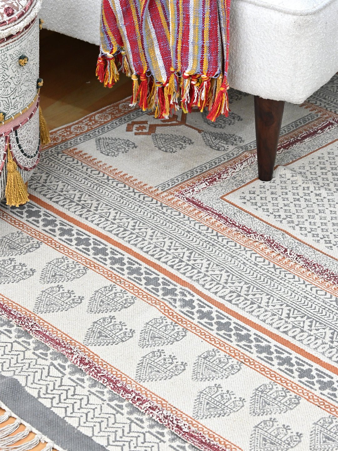 LANCET - BLOCK PRINTED RUG - ART AVENUE