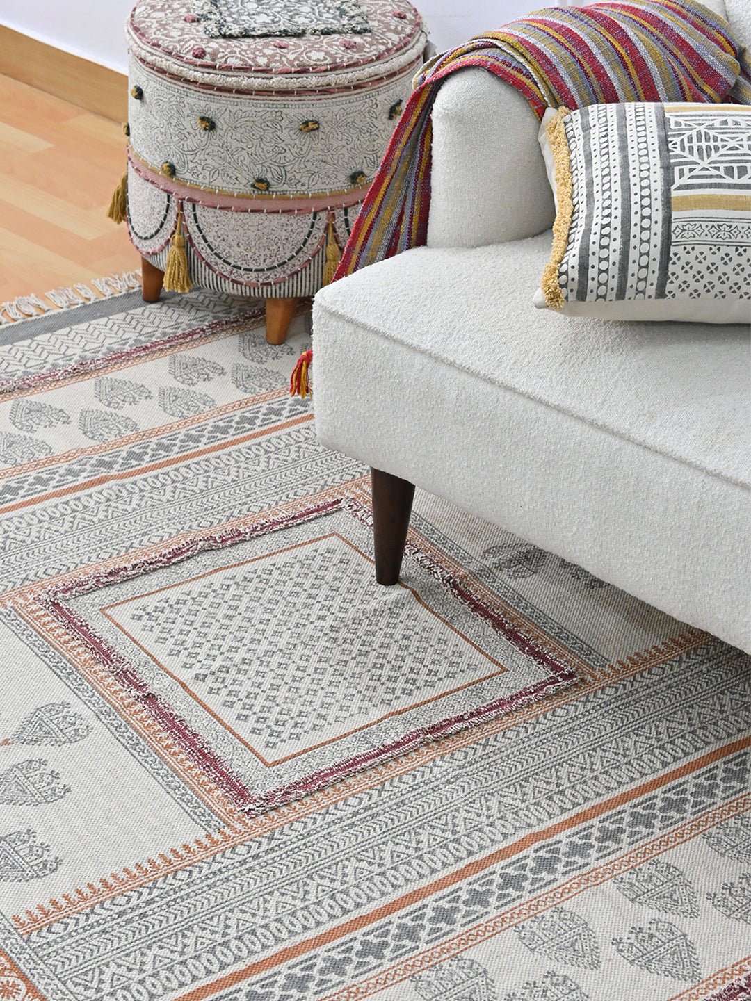 LANCET - BLOCK PRINTED RUG - ART AVENUE