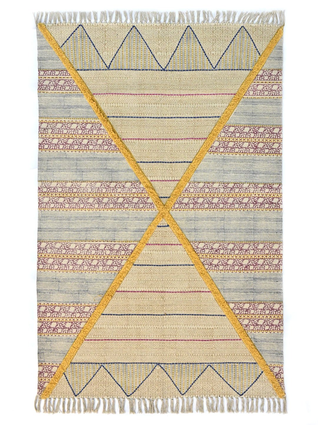 DATURA - BLOCK PRINTED RUG - ART AVENUE