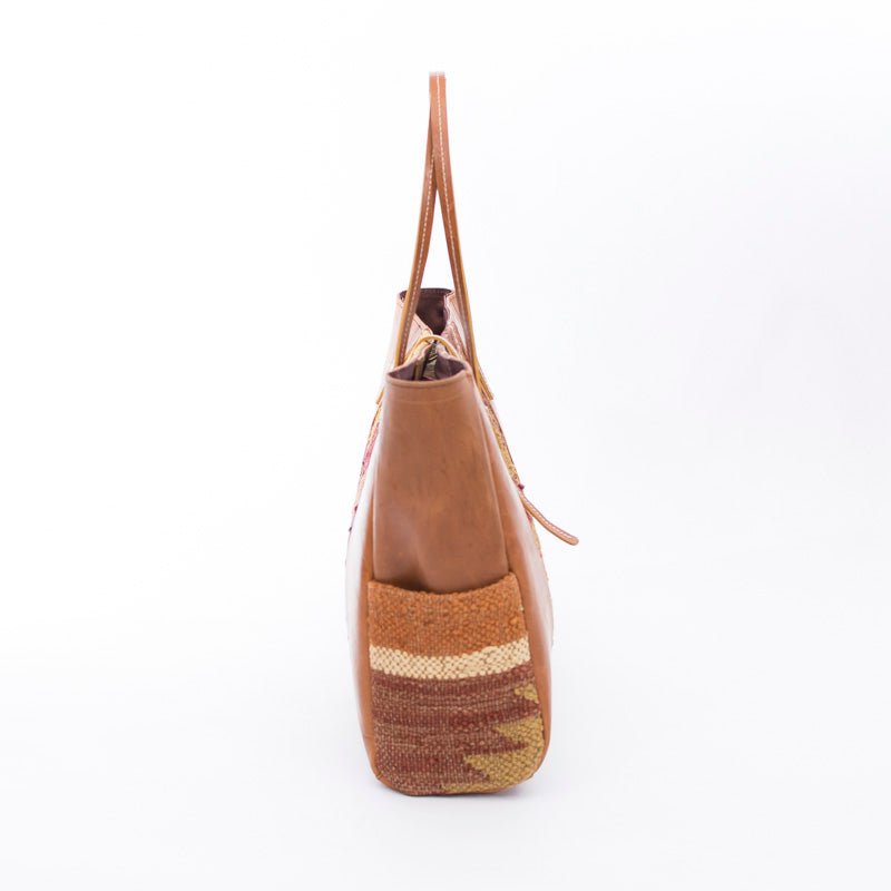 TREVOR - KILIM & LEATHER HAND BAG - ART AVENUE