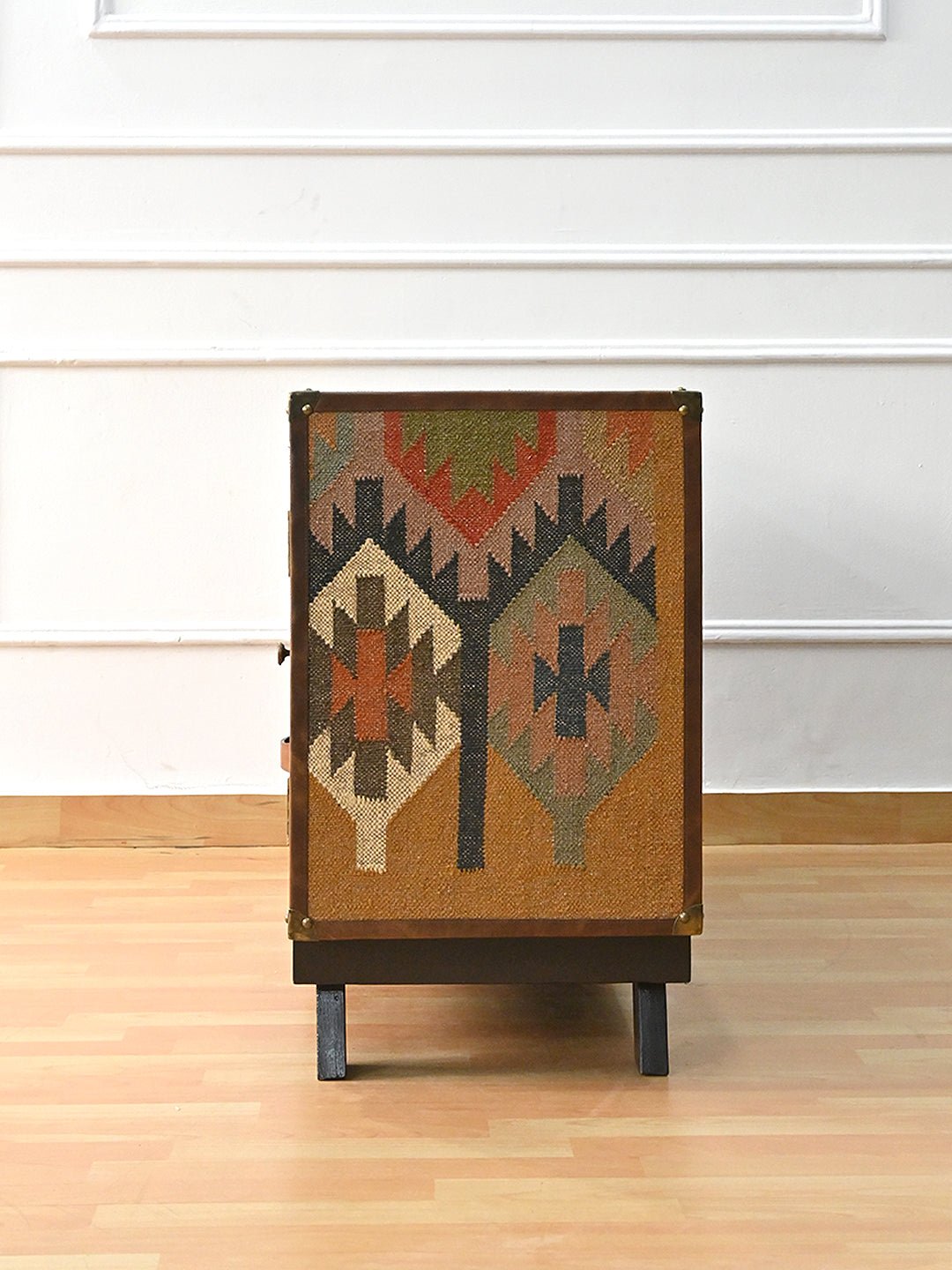MEDESA TV UNIT - KILIM AND LEATHER - ART AVENUE